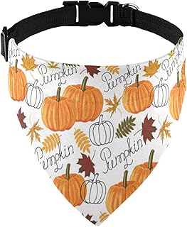 Thanksgiving Day Pet Triangle Scarf for Small Medium Large Dogs Cats Pets Pumpkin Leaf Fall Autumn Thanksgiving Dog Bandana Dog Accessories Collar