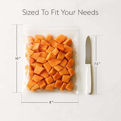 Miniatura 2 de Restaurantware Bag Tek - Bolsas resellables con cremallera de 10 x 8 pulgadas, 100 bolsas con cremallera de alta claridad, para aperitivos, nueces,