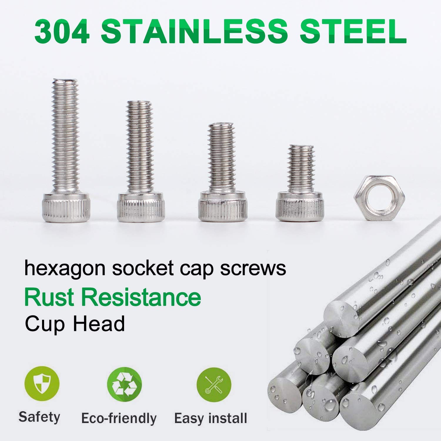 500 Viti Brugola Acciaio Inox M3 M4 M5 - Set Con Dadi, Testa Incassata, Per Elettronica E Meccanica - Foto 4