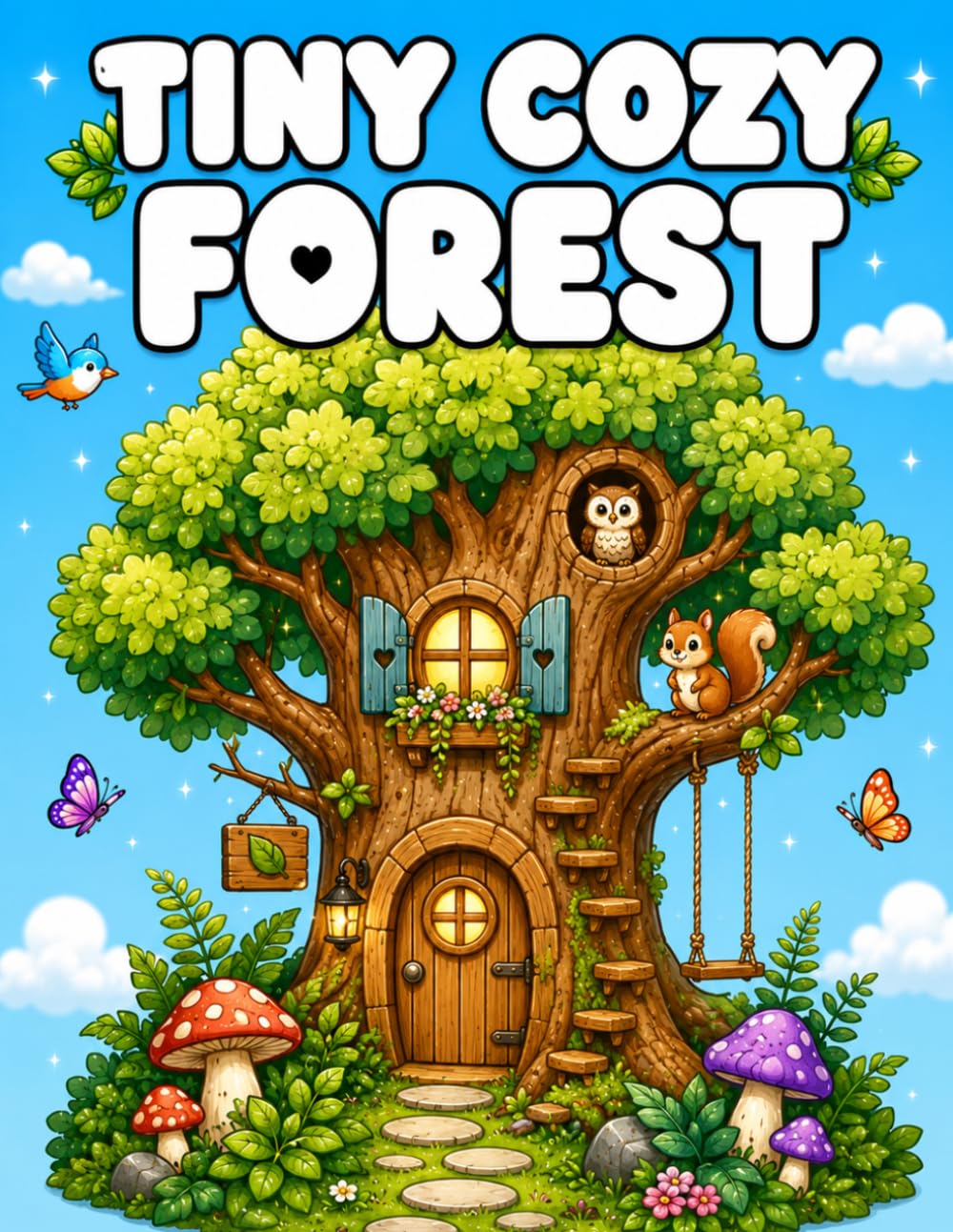 Tiny Cozy Forest: A Relaxing Coloring Book Filled with Whimsical Forest Scenes, Cozy Tiny Worlds, and Charming Nature Moments for Adults and Teens