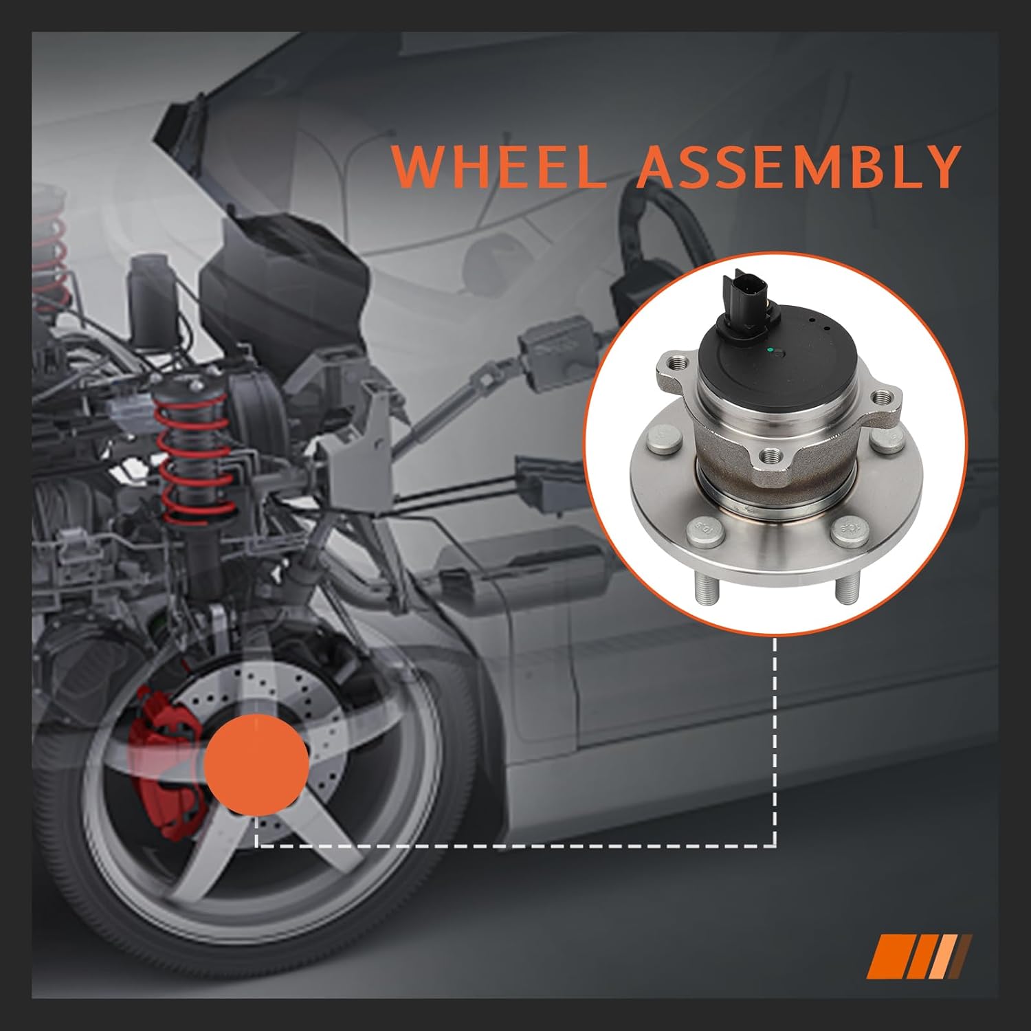 DRIVESTAR 512348 Rear Wheel Hub & Bearing Assembly Driver/Passenger for Mazda 3 Base Model L4, Mazda 3 I L4, Mazda 3 MAZDASPEED L4, Mazda 3 S L4, Mazda 3 SP23 L4,5 Lug with ABS - Image 2