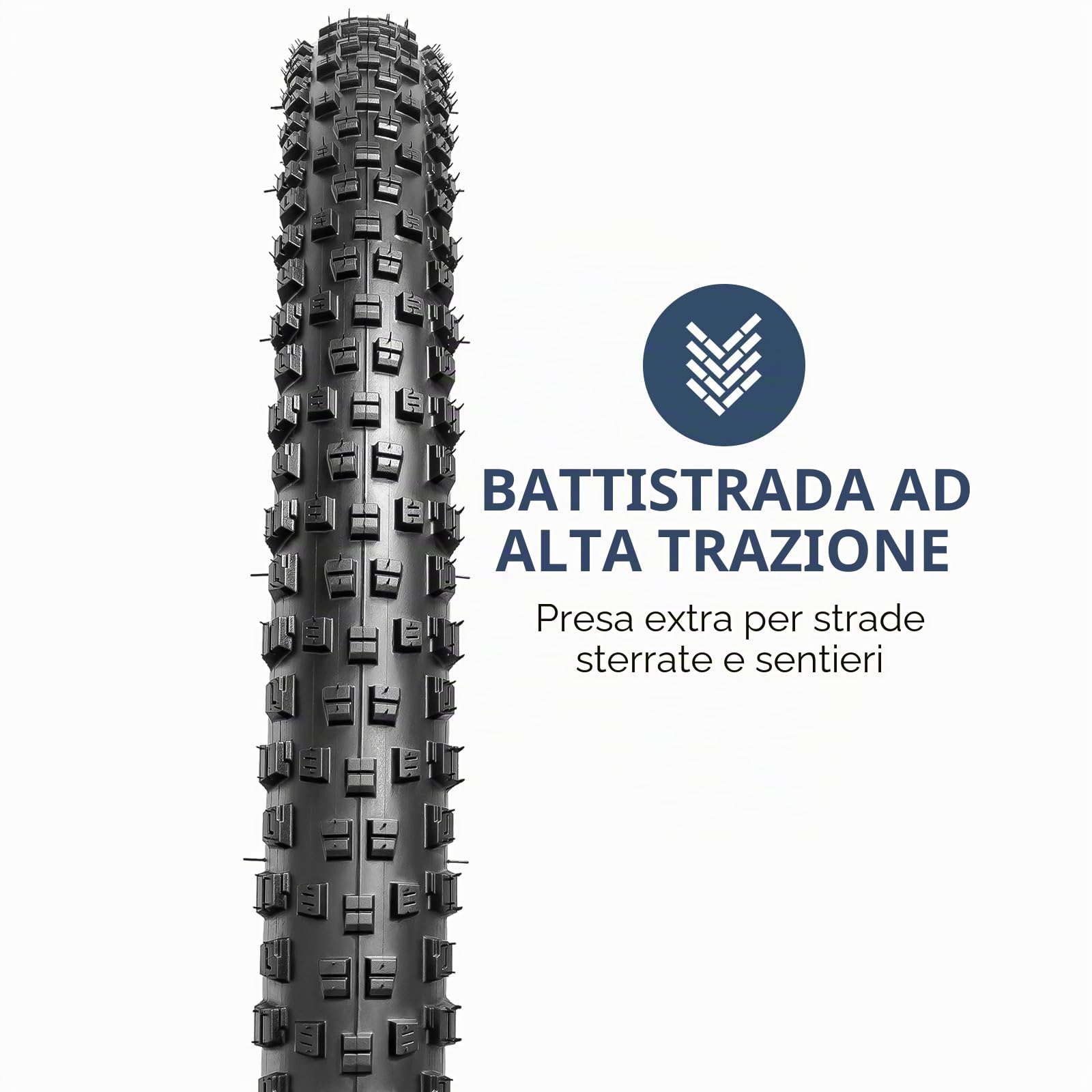 YunSCM 2Pcs 26 pollici pneumatici 26 x 2,35 ETRTO 60–559 e 26" camere d'aria per bici AV32mm, compatibili con pneumatici e camere d'aria per bici da montagna/fuori strada 26x2.30 26x2.35 26x2.40