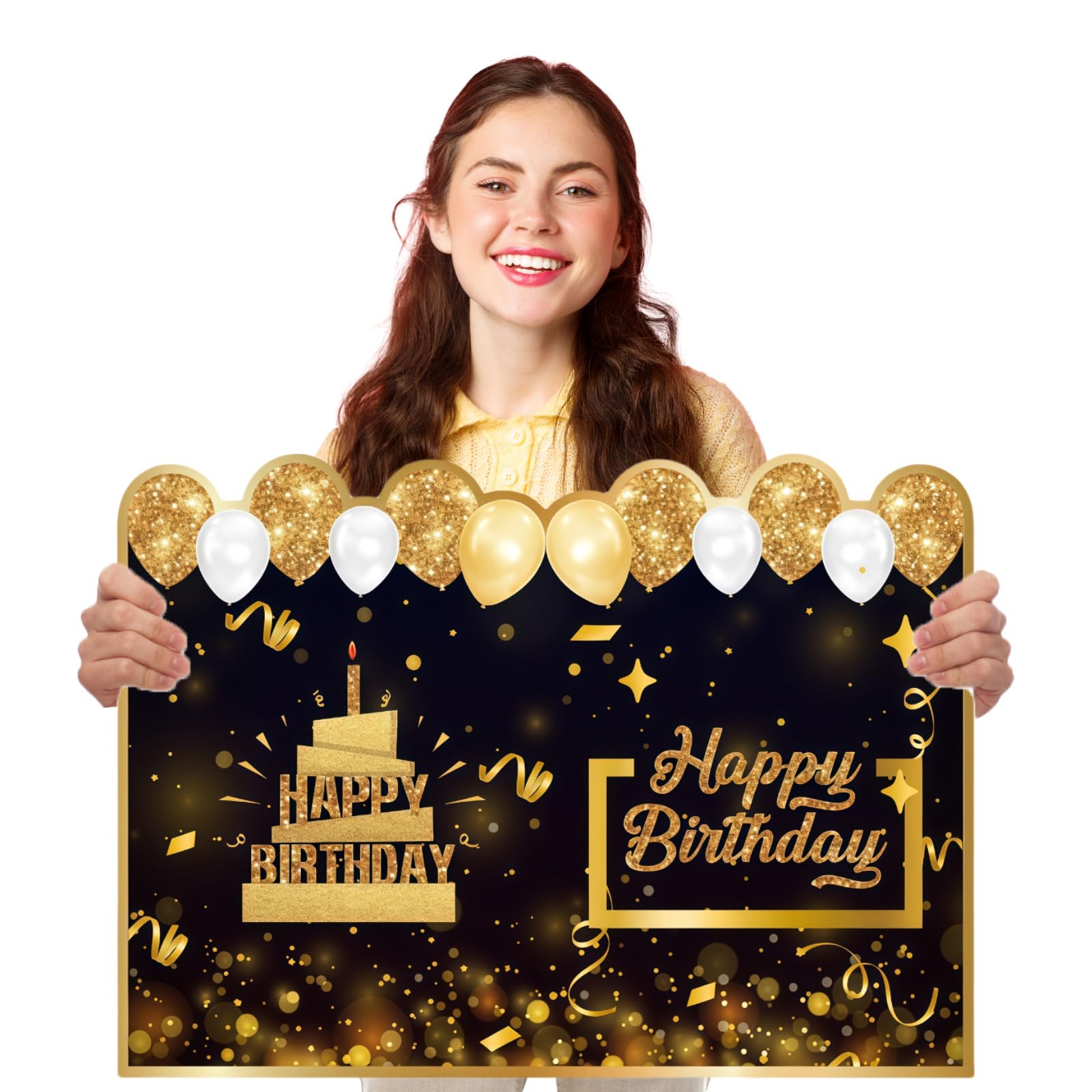 Large Happy Birthday Card With Envelope 15.7x22 inch Birthday Decorations Giant Birthday Guest Book Big Happy Birthday Card for Men Women Husband Wife Jumbo Greeting Card Gifts Party Guest Book — image 1
