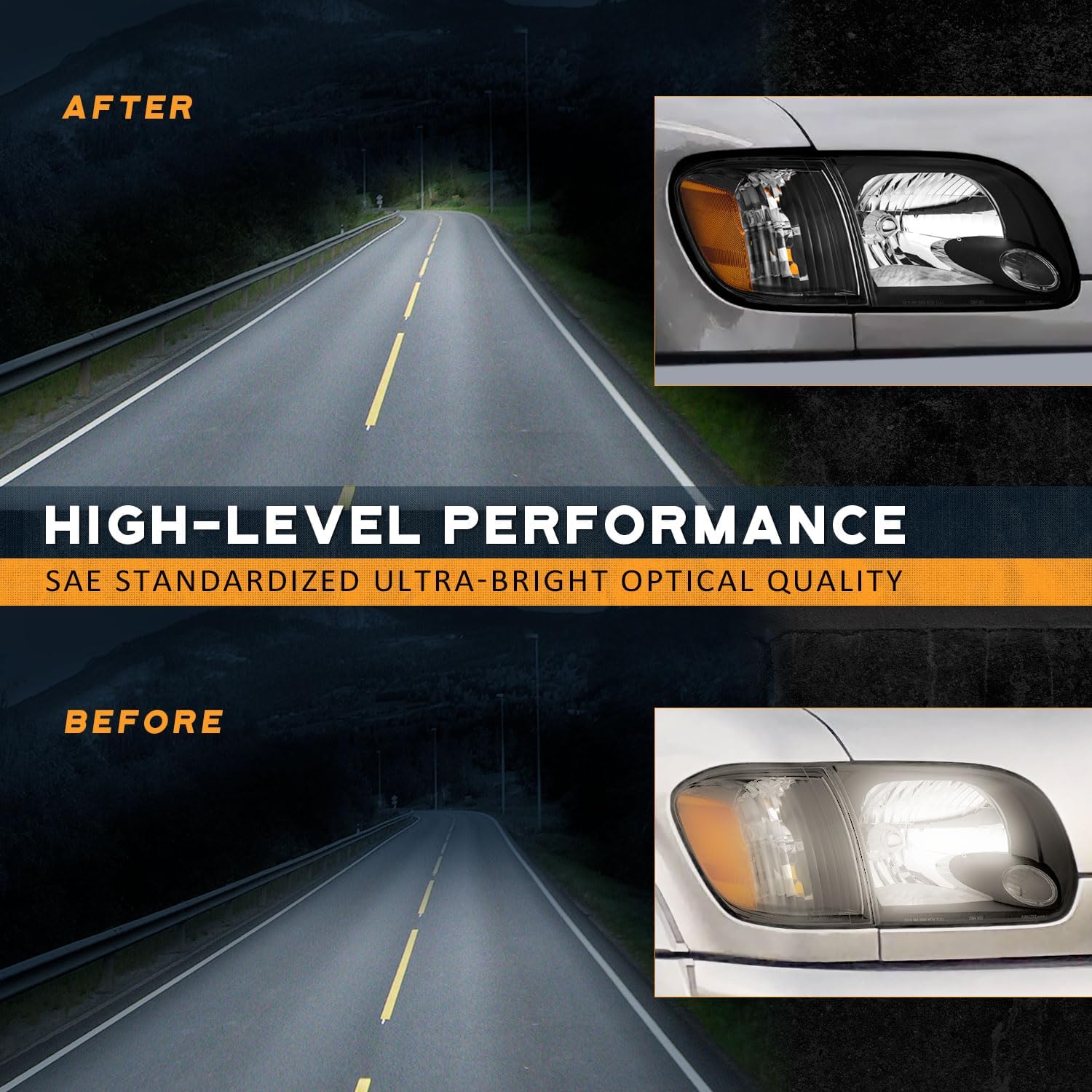 WEELMOTO Headlights for 2005 2006 Toyota Tundra Double Cab SR5/Limited(NOT FOR REGULAR/EXTENDED CABS), Headlight for 2005 2006 2007 Double Cab SR5/Limited L+R Headlamp