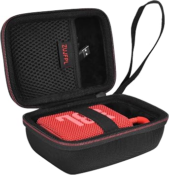 Hard Carrying Shell Case, Portable Waterproof Travel Case for JBL Go 3, Go 4 Portable Speaker - Black