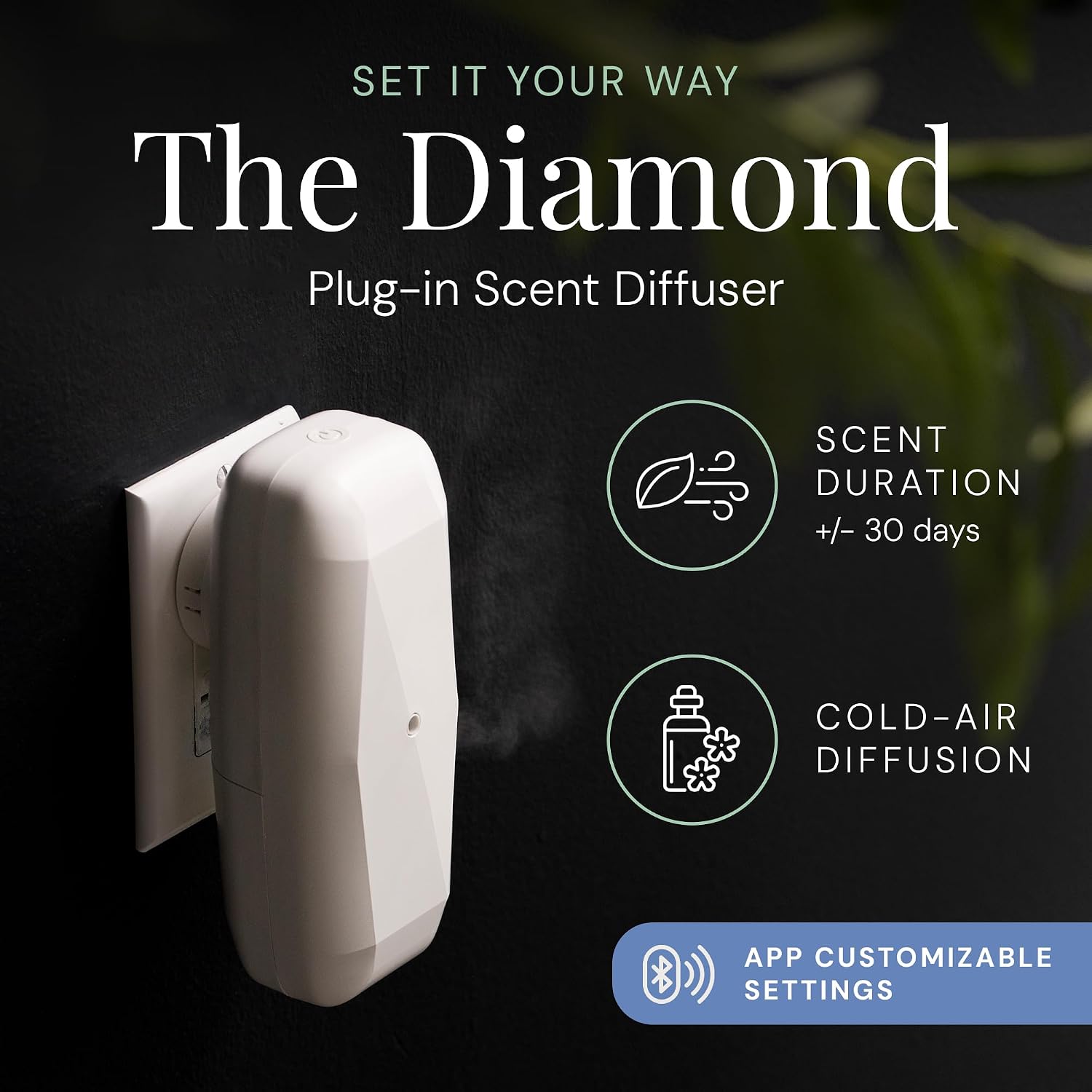 Air Esscentials Diamond Smart Scent Air Machine & Fresh Fur-Ever Aroma Oil, Waterless Fragrance Oil Diffuser with Bluetooth App Control, Fresh Cut Pine & Fir, Refreshing Winter Forest Scent, 100mL image 2