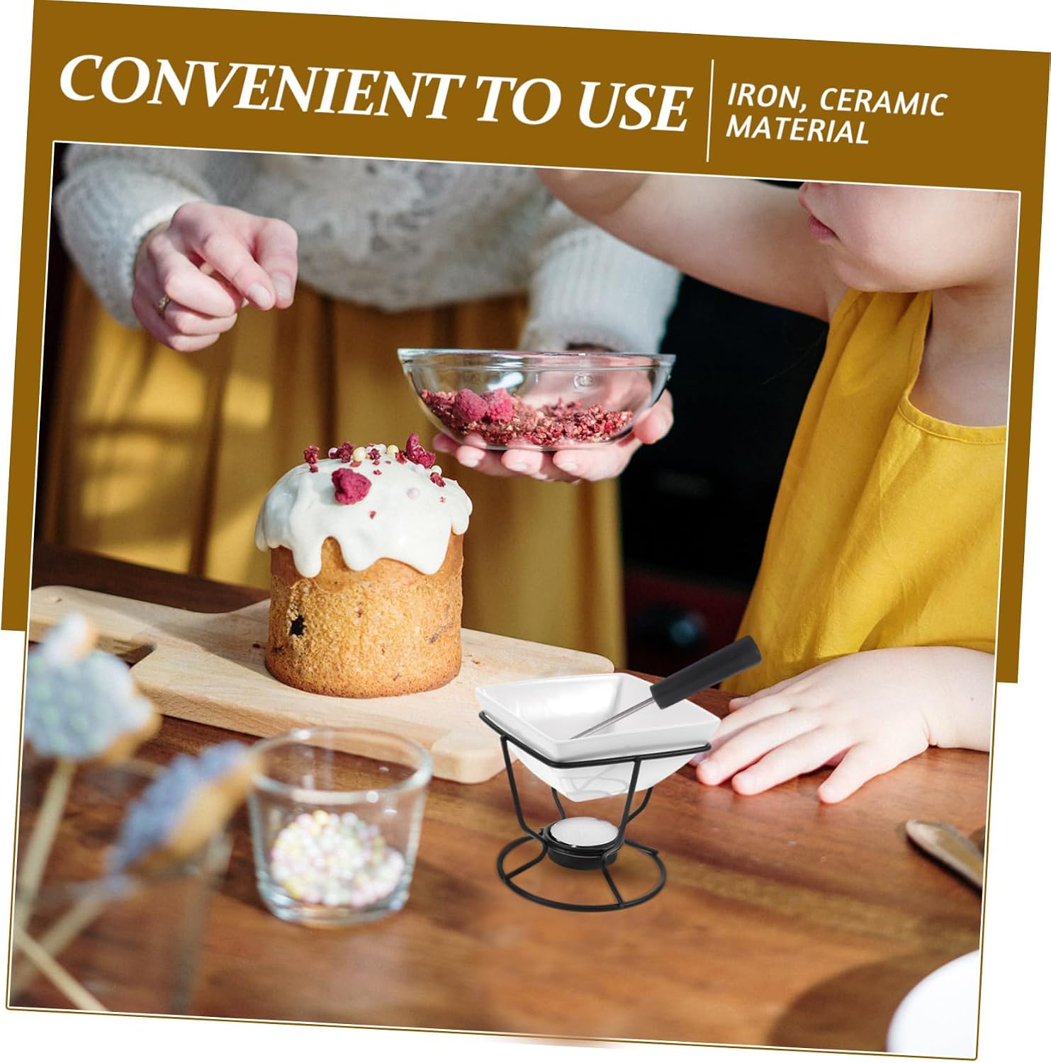 Hot Pot Pot Cheese Melting Furnace Chocolate Melting Oven Perfect for Diy Baking