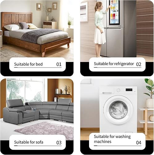 Miniatura 5 de Carrito de muebles de 5 ruedas, rodillos móviles de 1100 libras con 5 ruedas, rotación de 360 para muebles de servicio pesado, herramienta de