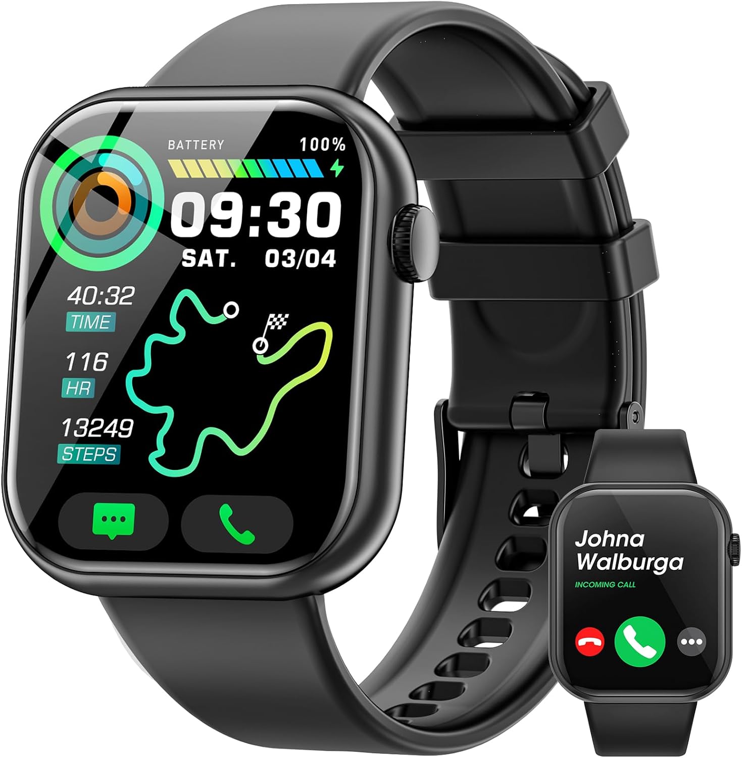 Smartwatch Donna con Effettua Orologio Chiamate: 1.27 Smart watch con Bluetooth 5.2 Contapassi Sonno 100+ Modalità Sportivo Fitness Tracker IP68 Impermeabile Contapassi Polso Compatibile Android iOS