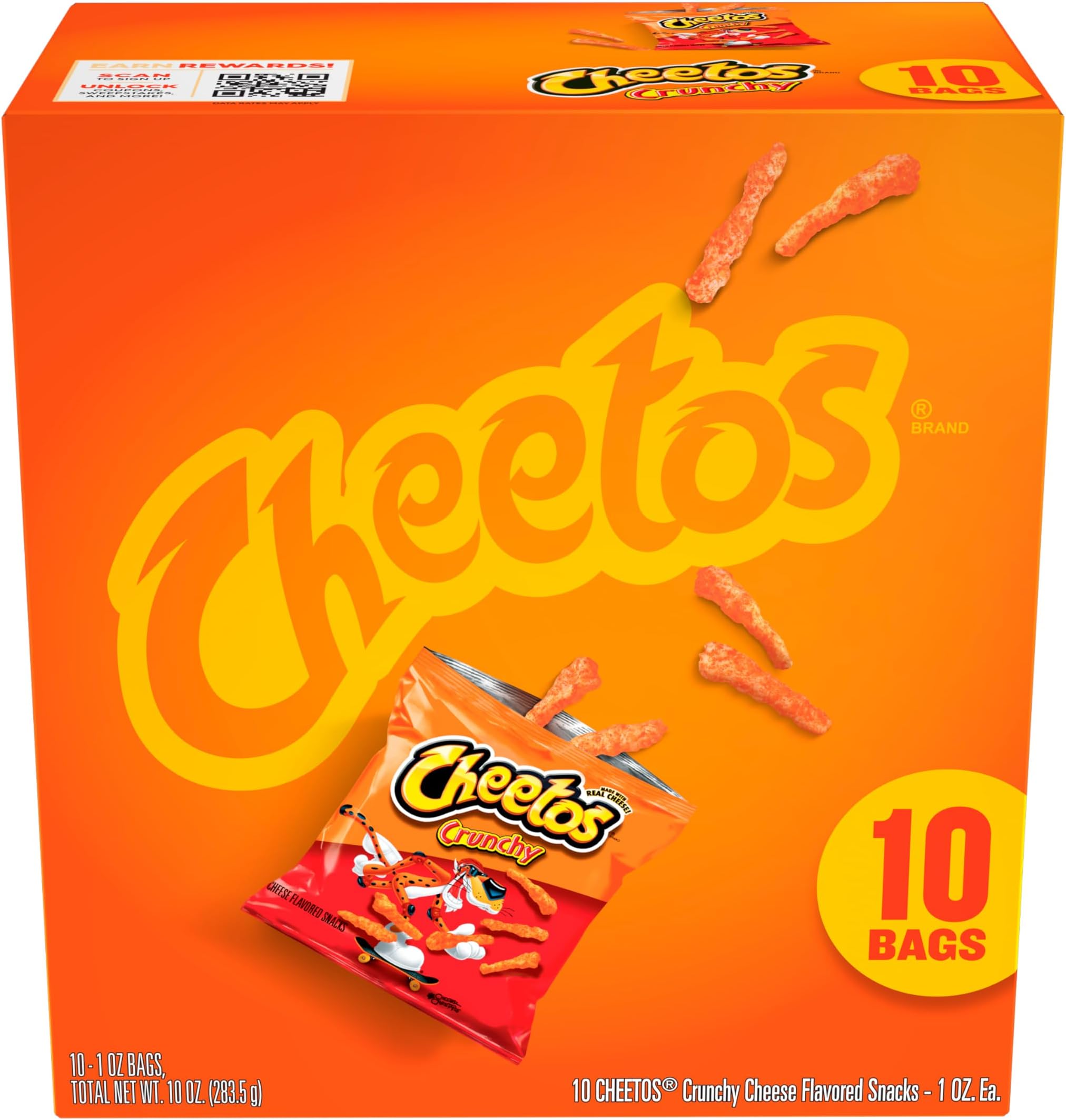 Frito-Lay Cheetos Crunchy, 1 Oz, 10 Ct