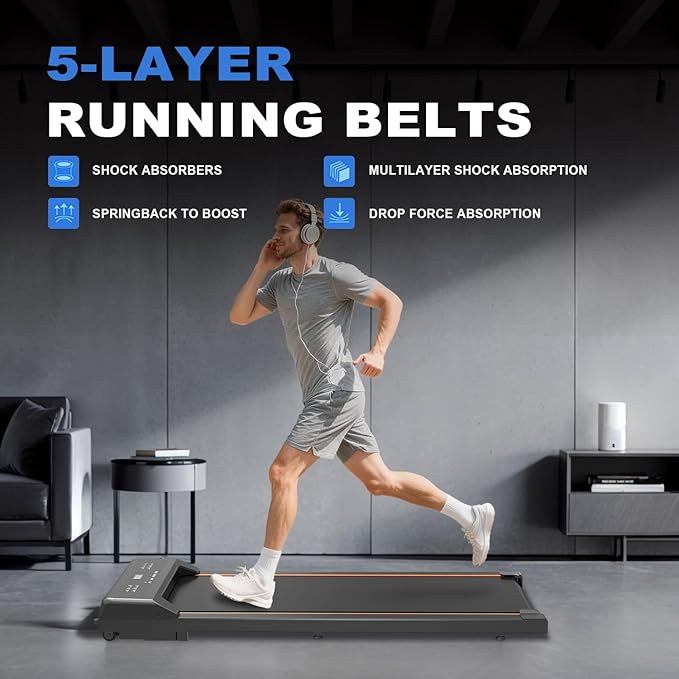 Caminadora Eléctrica Plegable 2.5 hp con Inclinación Negra miniatura 2