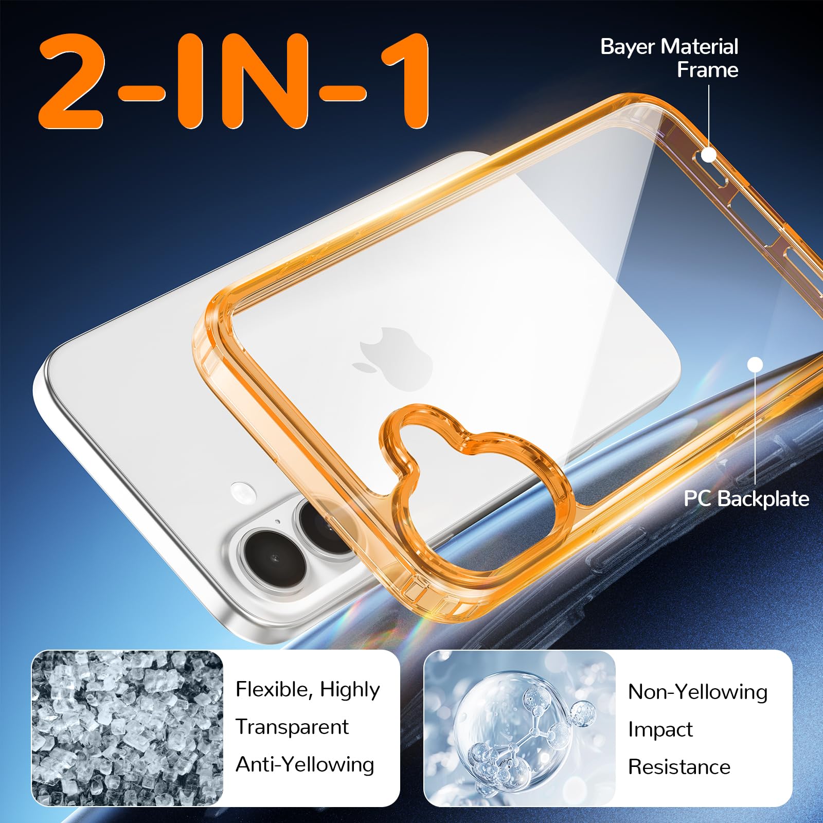 Clear Case for iPhone 15, Ultra Thin, Shockproof TPU Cover, Anti-Yellowing, Crystal Clear, Phone Case for Apple iPhone 15 - Clear — view 154