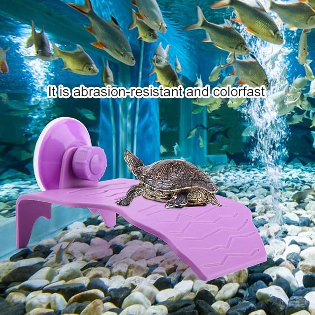 Foto 6 de 8 de FTVOGUE Tortuga de plástico Plataforma para Tomar el Sol Acuario Decoración Pecadero Ventosa Escalada Isla…
