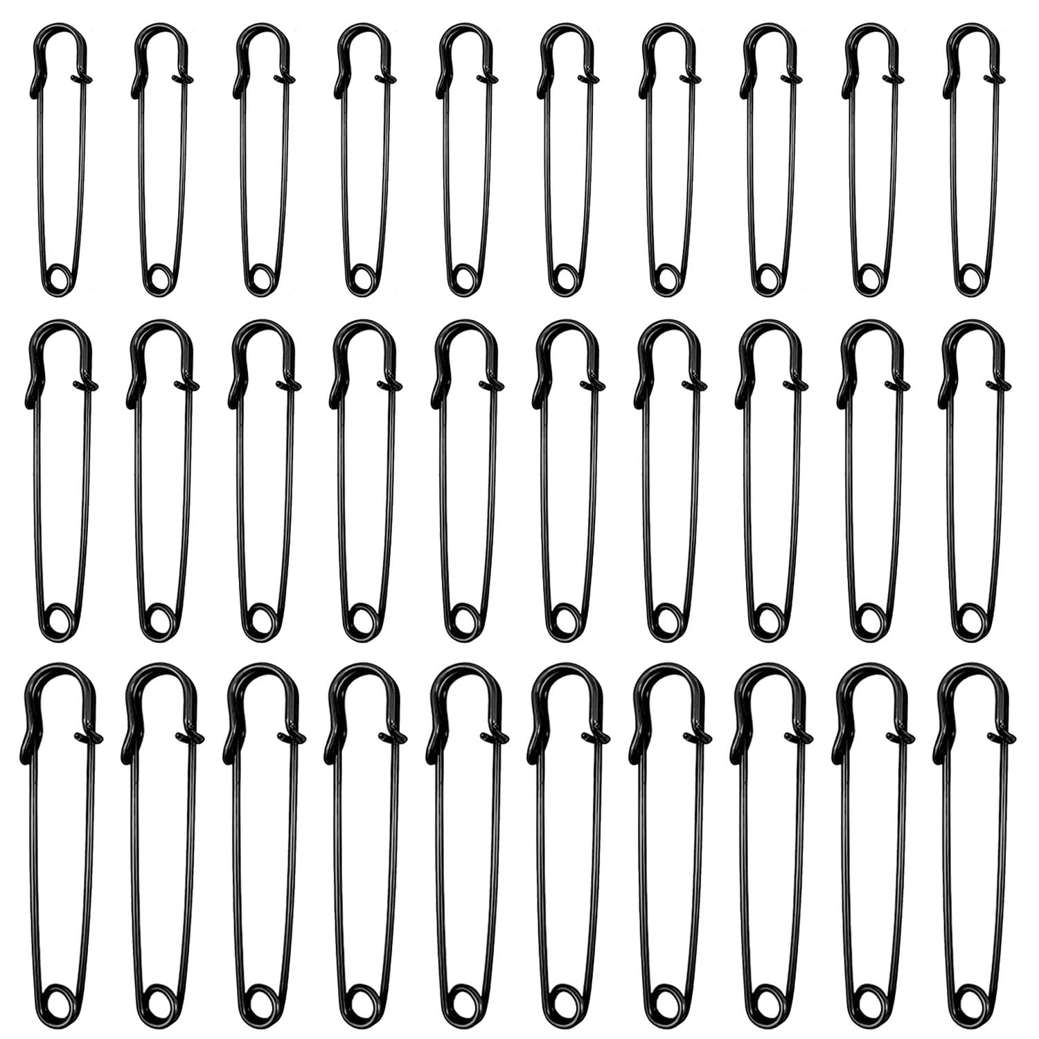 12 Grandes épingles De Sûreté En Acier Inoxydable - 3 Tailles (argent, Bronze, Noir) - Pour Couture, Bricolage, Créations
