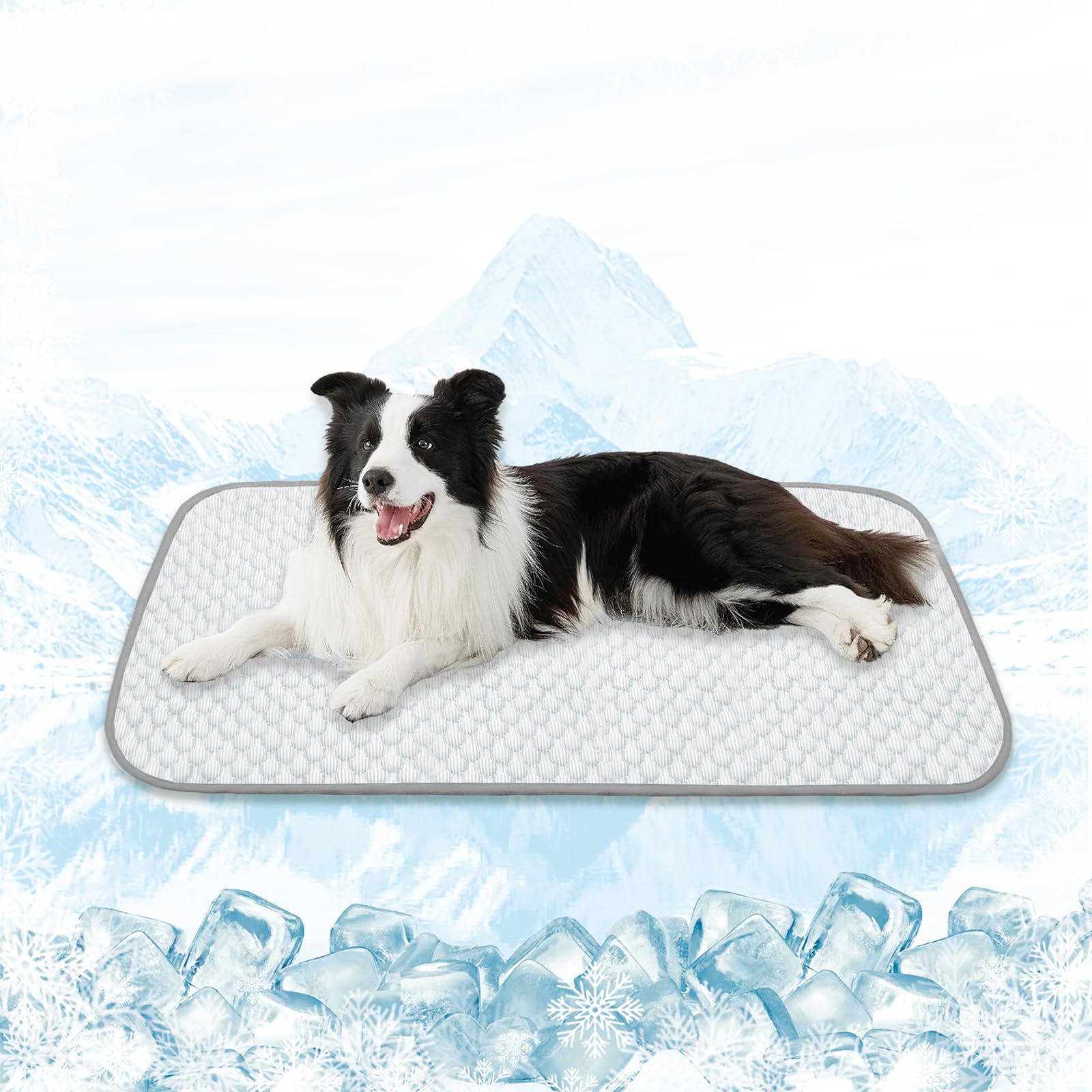 MICROCOSMOS Pet Cooling Mat & Sleeping Pad- Breathable Bubble Surface, EZ Clean. Keep Cooling for Pets, Kids and Adults in Summer.(GreyWhite, 40" x 28