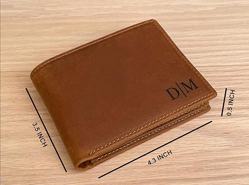 Miniatura 2 de Cartera personalizada de cuero para hombre cartera personalizada cartera grabada a mano regalo para él marido novio aniversario papá hijo Navidad
