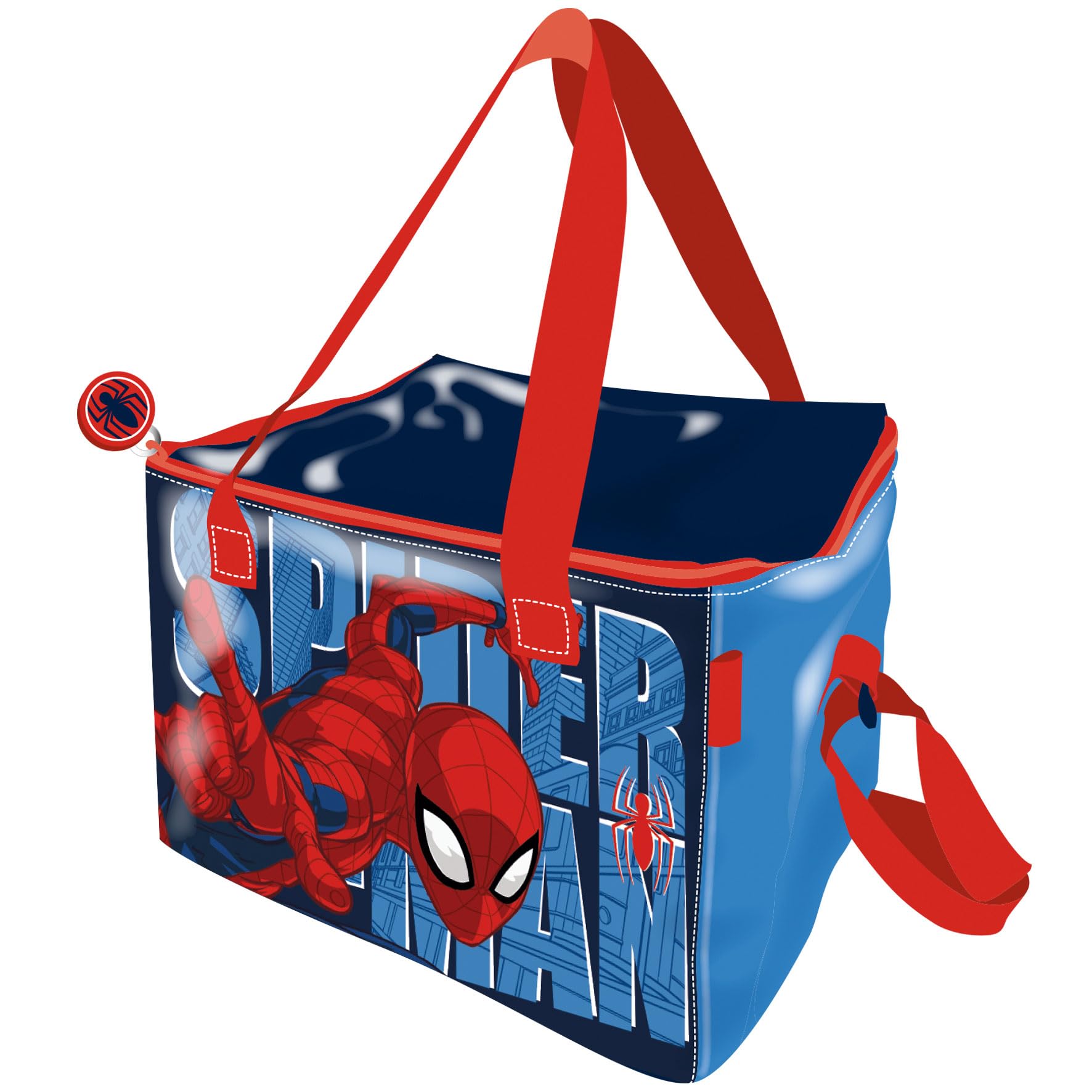 ARDITEX Bolsa Térmica Infantil Spiderman Marvel de 22.5x15x16.5cm – Aislante y Resistente – Ideal para picnic, playa, colegio o excursiones
