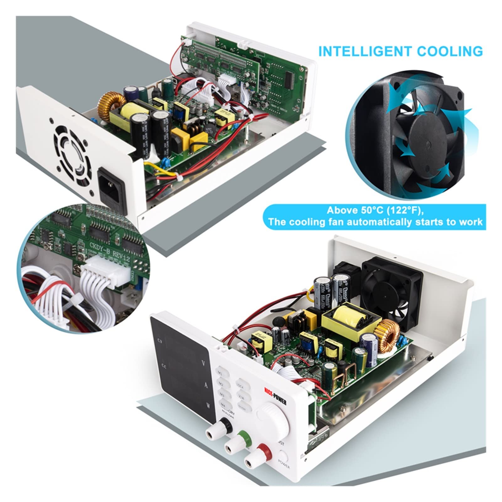 Fuente de alimentación de laboratorio CC voltaje ajustable 30V 5A ajuste fino fuente de banco de conmutación regulada por laboratorio DIY con mayor sensibilidad y precisión