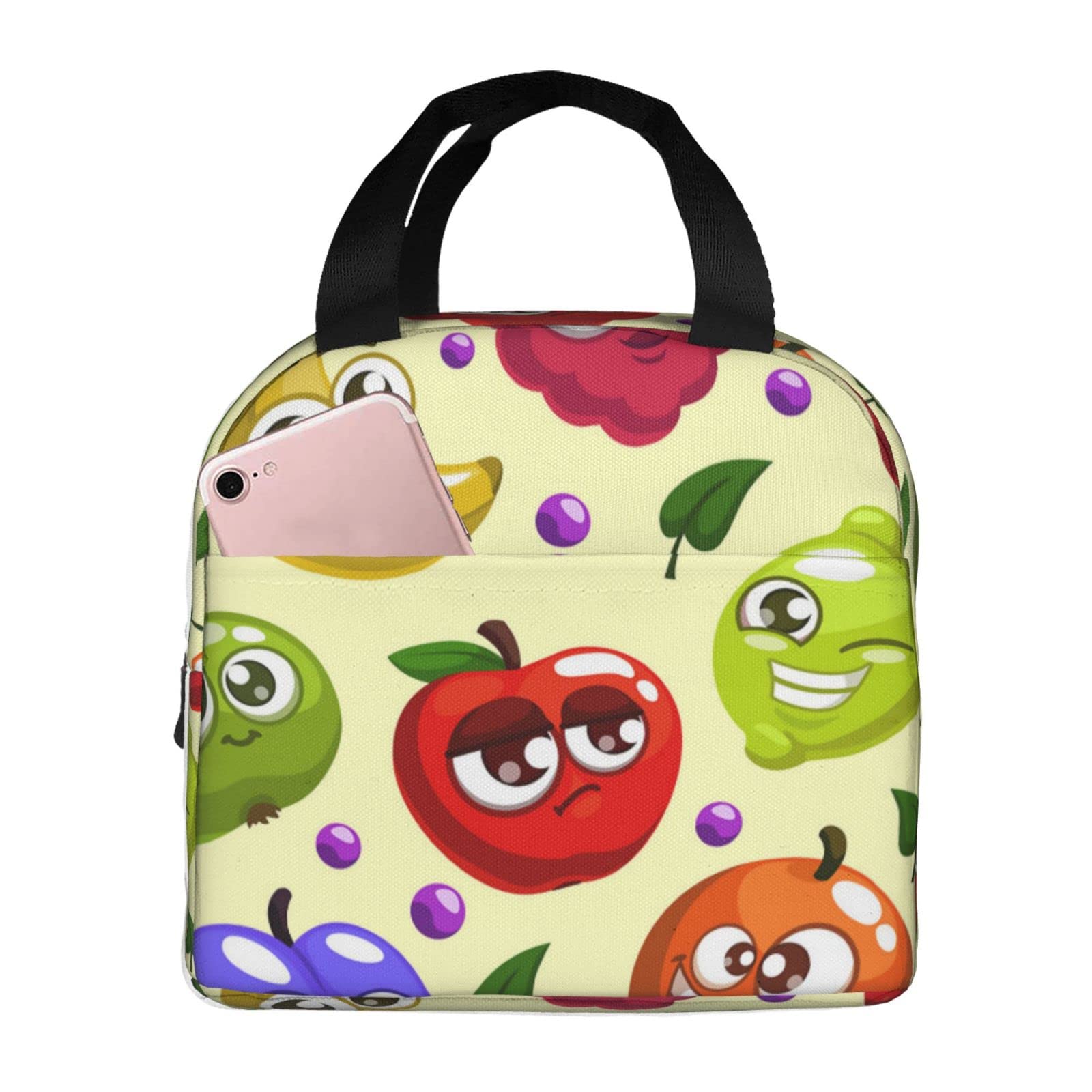 Amazon|ランチバッグ かわいい フルーツ柄 お弁当袋 ミニトートバッグ