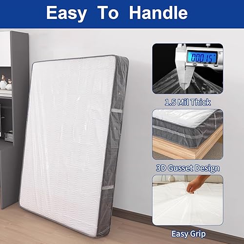 Miniatura 5 de TopSoon Mattress Storage Bag Mattress Disposal Bag Full/Twin Size 54-Inch by 87-Inch Clear