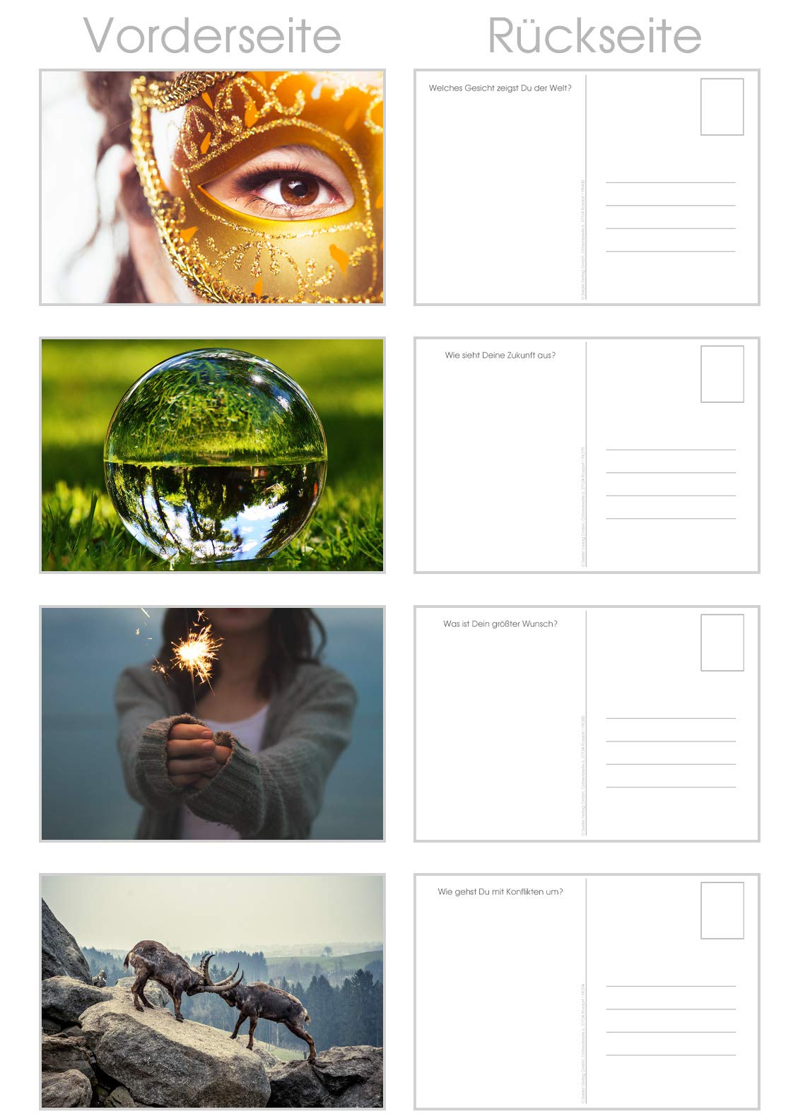 Edition Seidel Set de 50 cartes postales de motivation pour formation en communication