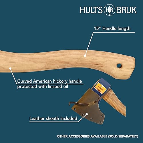 Miniatura 5 de Hults Bruk 840021 Agdor - Hacha de mano de 15-1.25 libras, mango de 15 pulgadas
