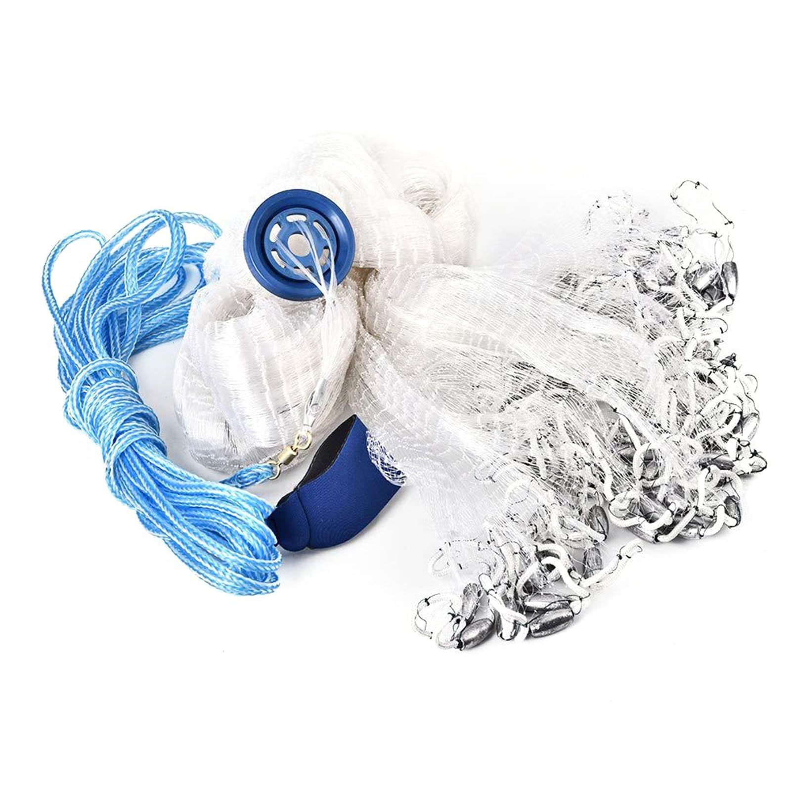 Tsophreniq Professional Casting Net for Fishing Saltwater Throw Cast Net Fishing Cast with Sinkers Weights for Baits Fish Baits Weights