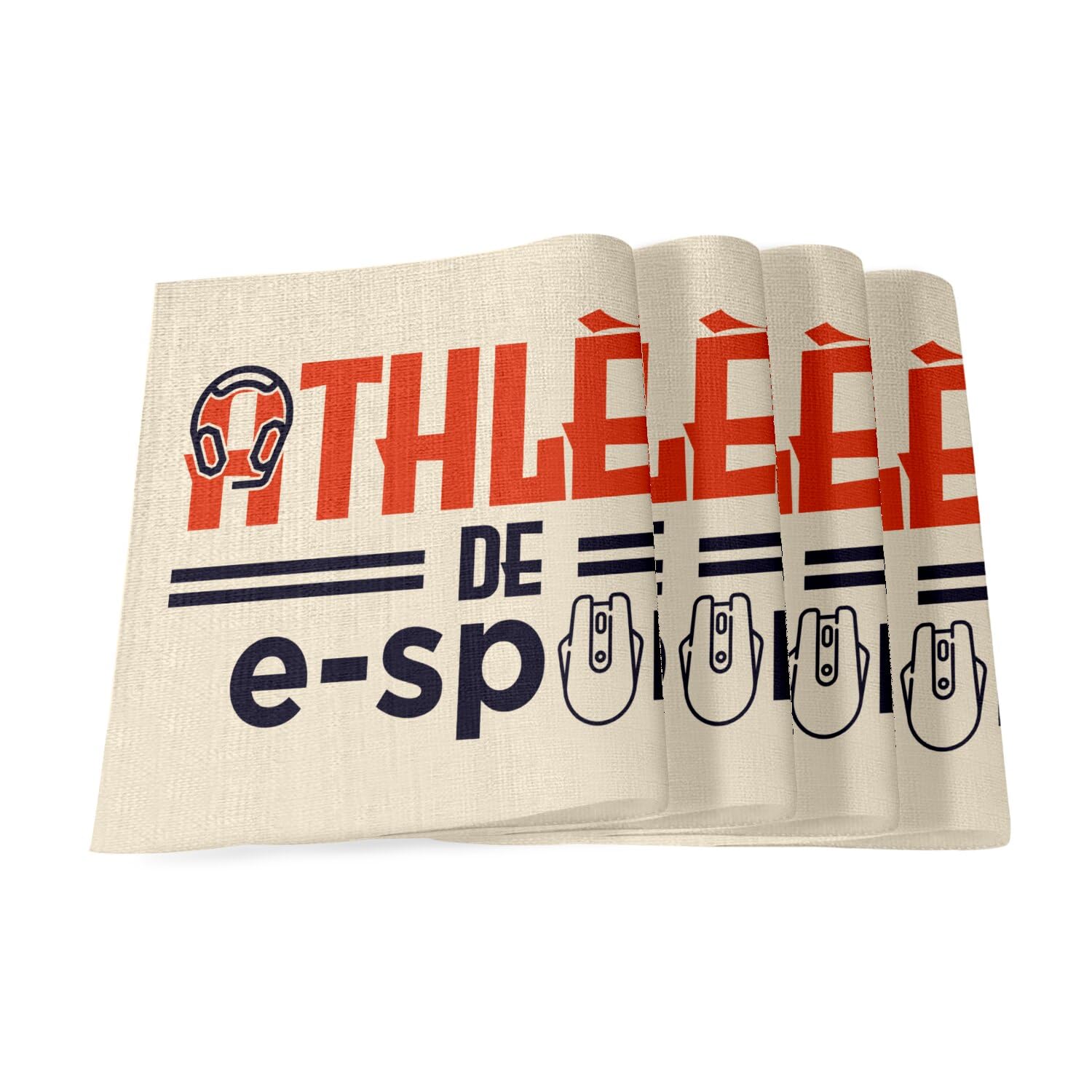 Sets de table en lin e-sport de qualité supérieure grand format pour joueur exigeant