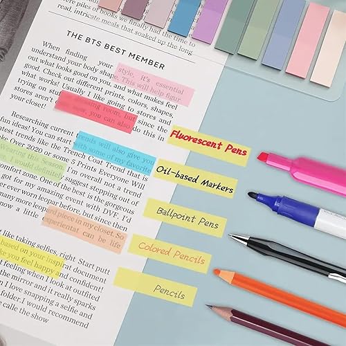 Miniatura 6 de Juego de 38 anotaciones con resaltadores estéticos, bolígrafos de gel, notas adhesivas y pestañas, marcadores de doble punta, bolígrafos de tinta de