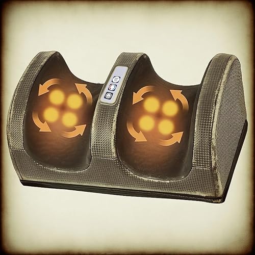 Electric Foot Massager – Black, with Heating & Deep Kneading. Relieves Fatigue for Feet, Legs & Hands. Perfect for Valentine’s Day, Mother’s Day & Gifts for Loved Ones.
