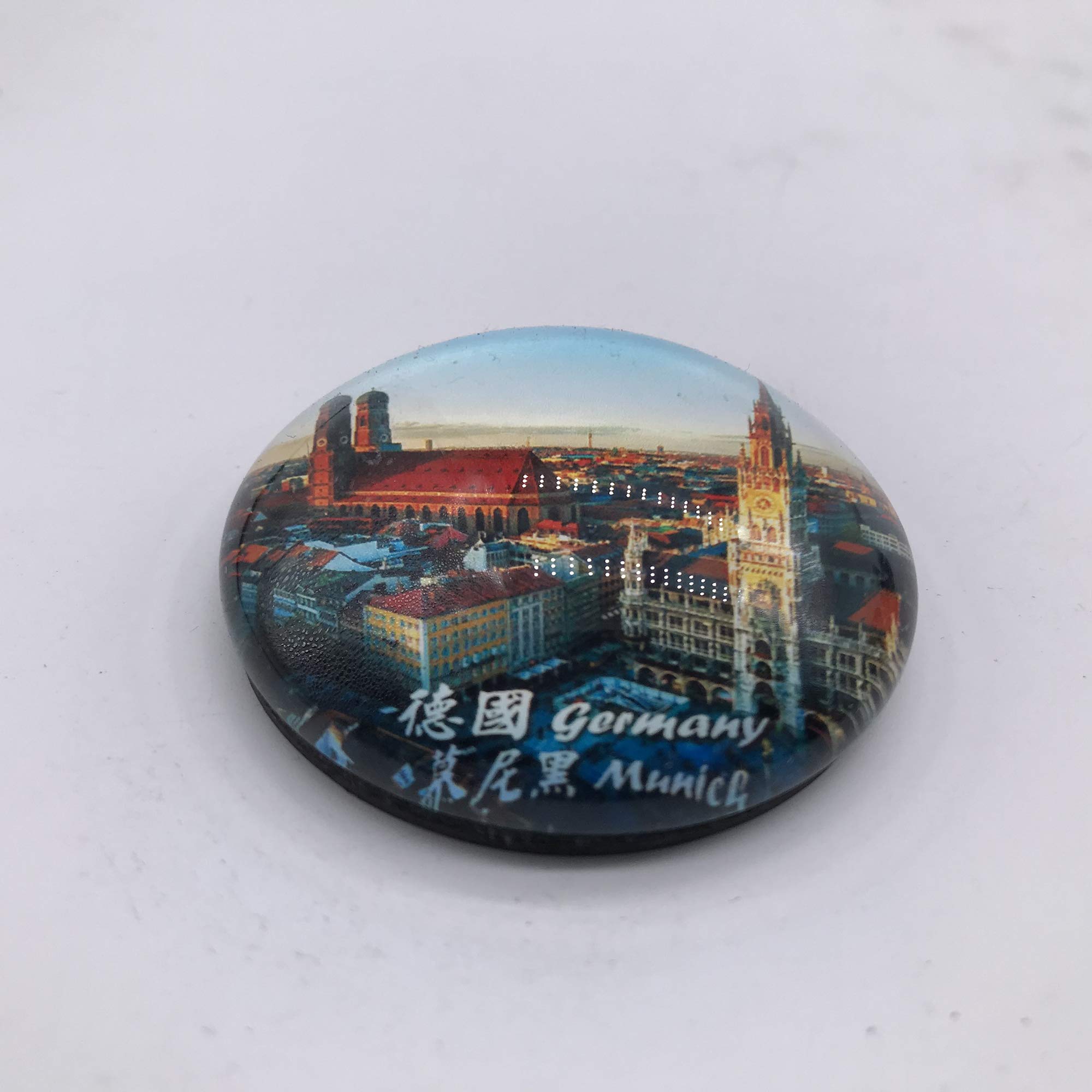 Magnete Frigorifero 3D Monaco Di Baviera - Souvenir Viaggio In Cristallo Con Immagine
