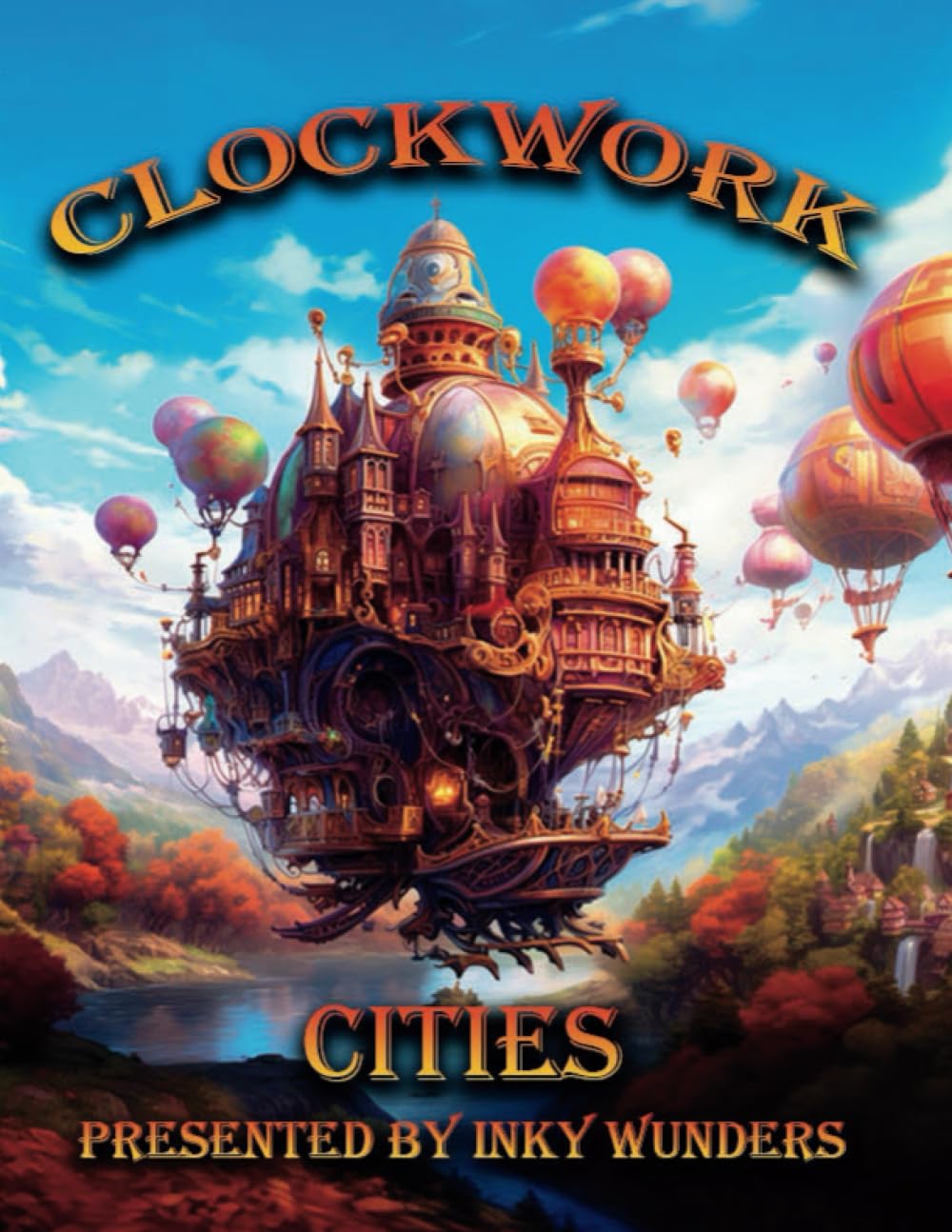 Clockwork Cities: A Coloring Book of Steampunk Wonders for Teens & Adults