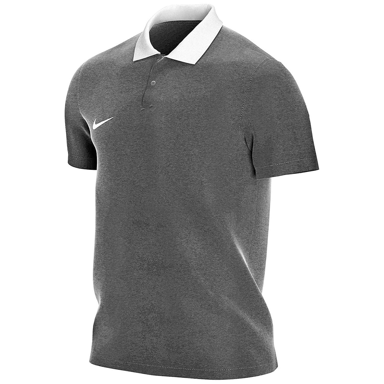 Nike CW6933-071 M NK DF PARK20 Polo SS Polo Shirt Men's Charcoal Heathr/HTR/White/White Size XXXL