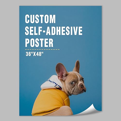 wall26 Impresiones de póster personalizadas carga tu imagenfoto, foto personalizada en impresión de póster autoadhesiva, duradera e impermeable,