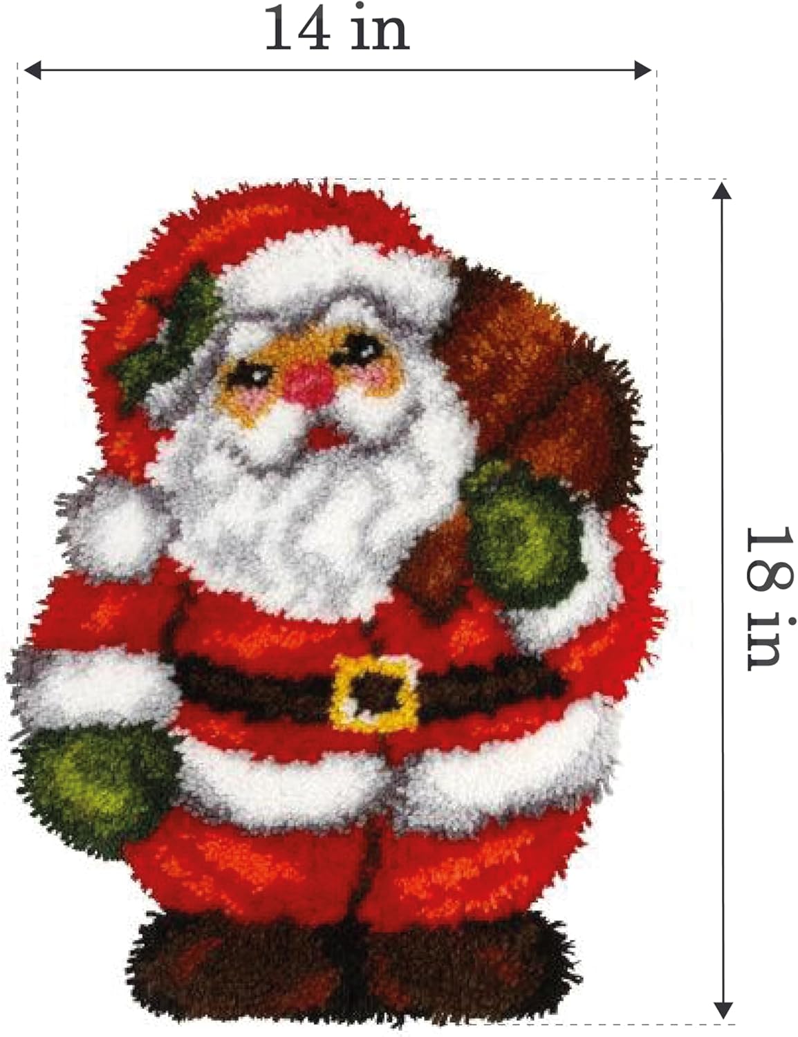 Wizardi Latch Hook Cushion kit "Santa Claus" 4095 Orchidea