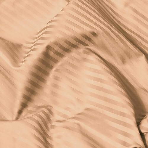 Miniatura 5 de Juego de sábanas de damasco tamaño King de Feather & Stitch, 100% algodón suave, transpirable, 4 piezas, bolsillos profundos de 18 pulgadas, tejido