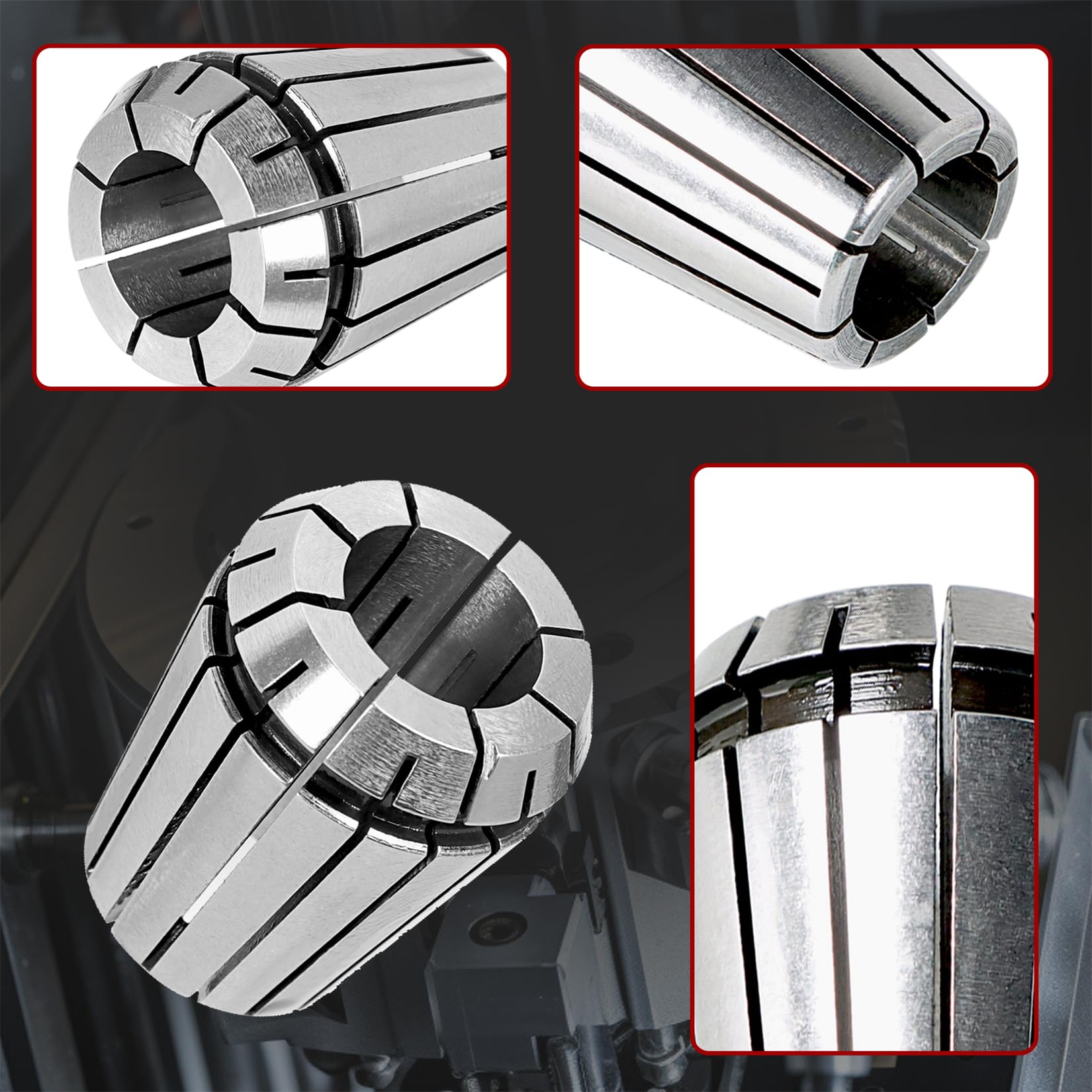 Zestaw tulei zaciskowych ER32 19 szt. Zestaw tulei zaciskowych ER32, zacisk sprężynowy, narzędzie do tokarki grawerującej CNC, 2-20 mm, pasuje do maszyny grawerującej CNC i frezarki tokarskiej