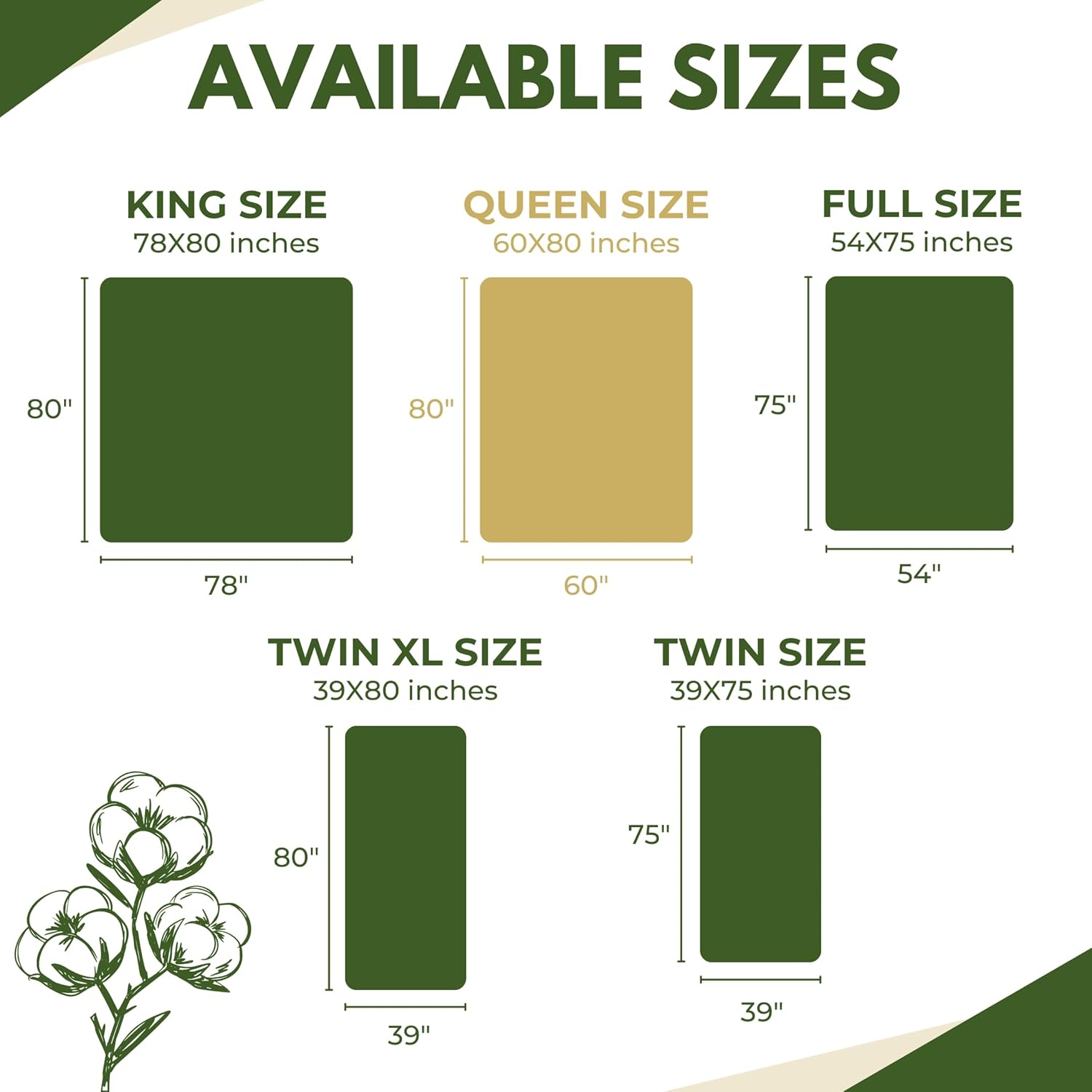 Queen Size 60x80” Premium 100% Organic Cotton Waterproof Mattress Protector, Hypoallergenic, Cooling Mattress Pad Cover, Soft & Breathable Fitted Sheet Style up to 18" Deep - Rest Line