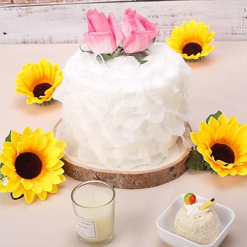 Miniatura 8 de Efavormart - Centro de mesa redondo de madera natural rústica de 7 a 9 pulgadas