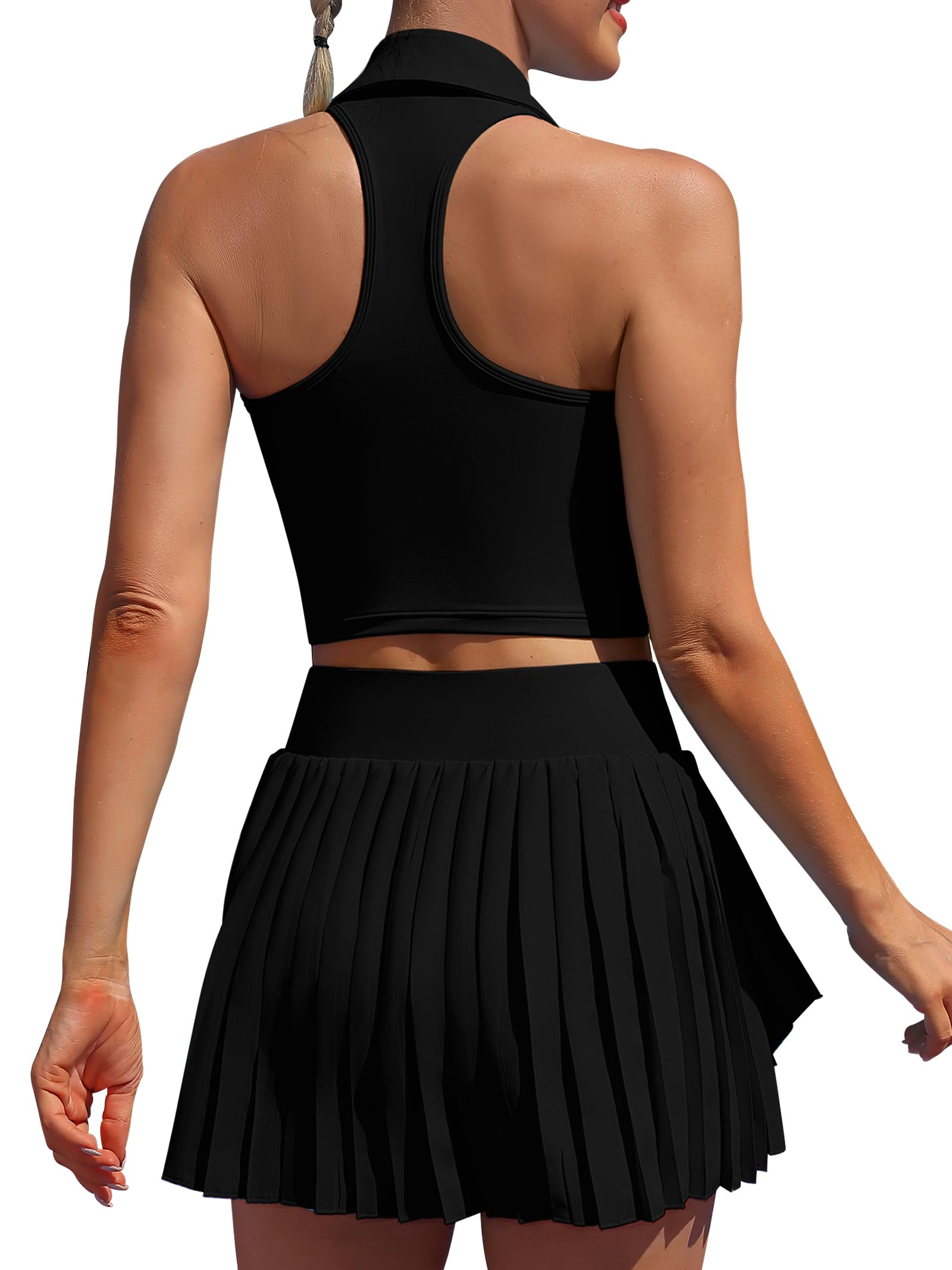 ATTRACO Tennis Dress for Women with Shorts and Pockets Racerback Golf Workout Outfits