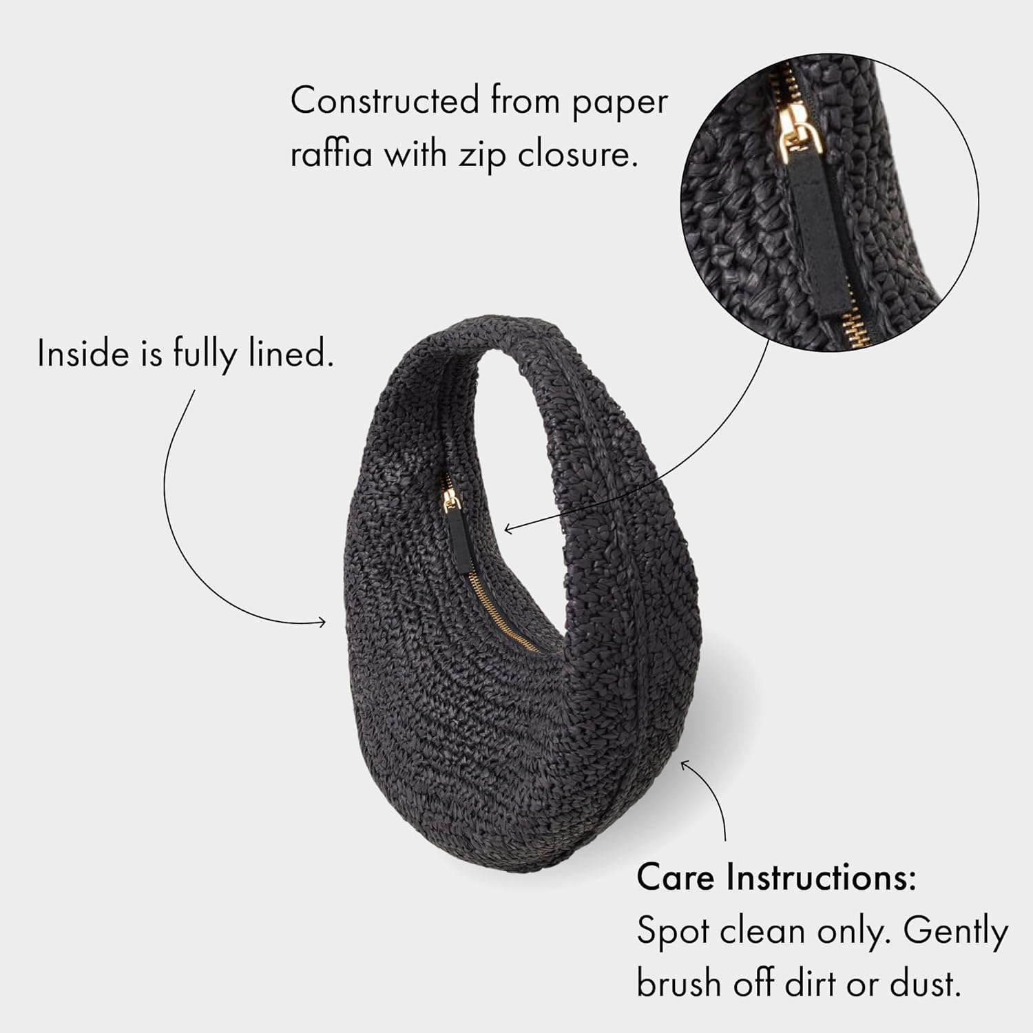 L*Space Aya Bag, Fully Lined Circle Bag Featuring Zipper Closure, Stylish, Everyday Essential Bag for Any Occasion - Image 3