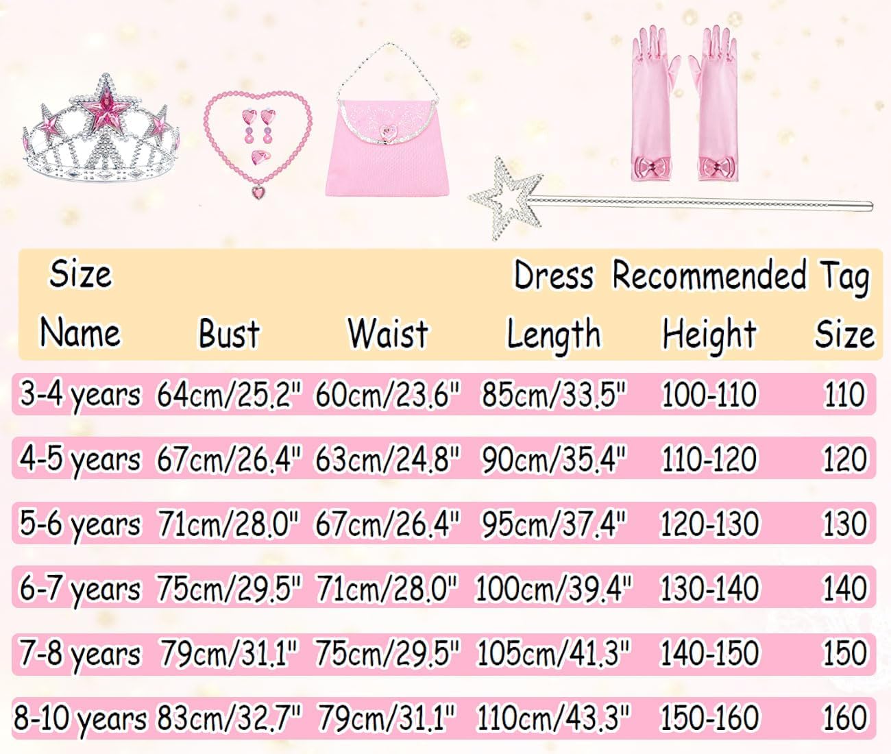 Witch Dress for Girls Princess Glitter Pink Costumes Dress Up for Halloween Carnival Cosplay - Image 6