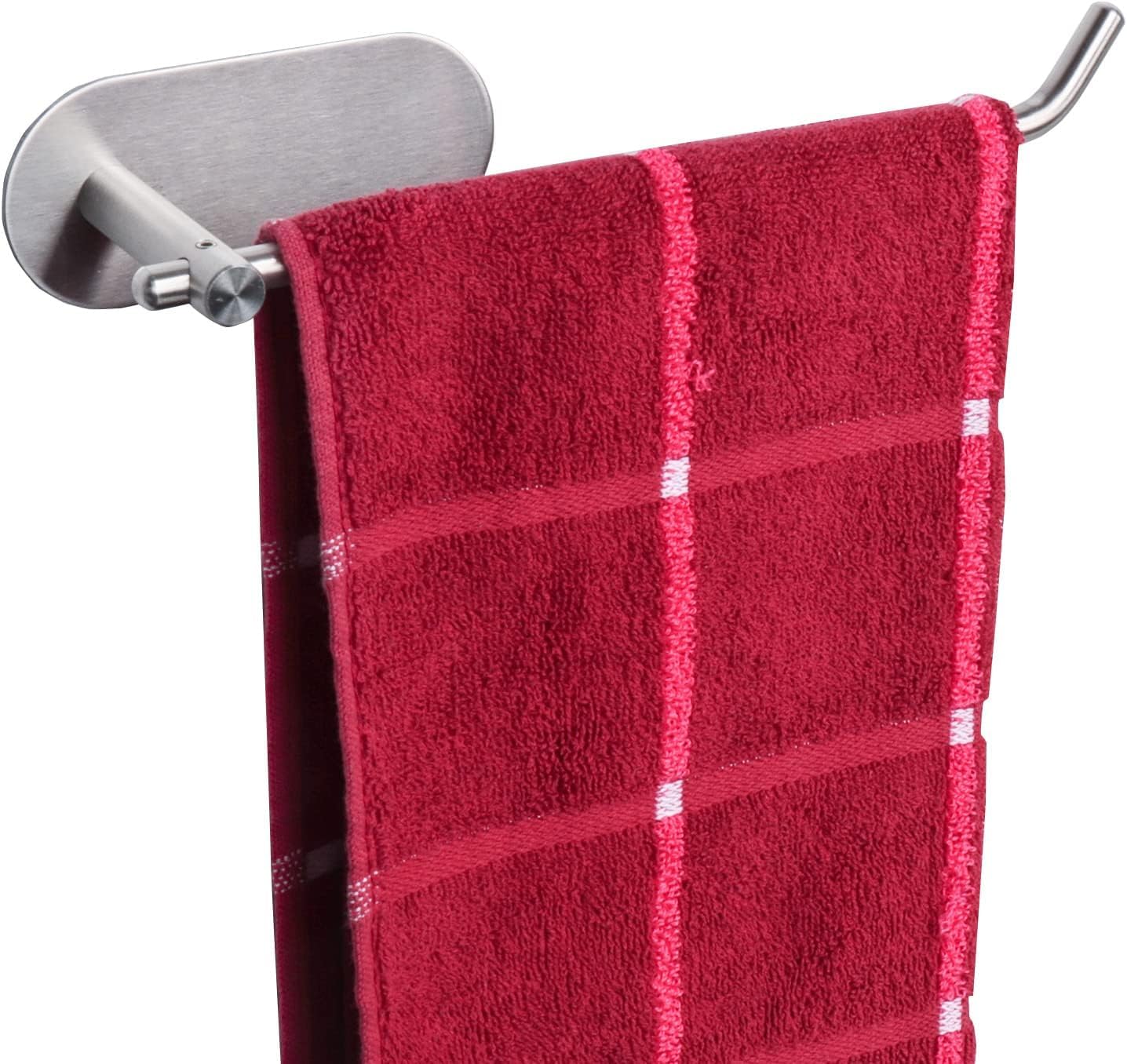 ACHRO-Self Adhesive and Wall Mount Napkin Holder Stainless Steel Napkin Towel Hanger for Washbasin, Kitchen Sink, Basin, Bathrooms Towel Anti Rust Strong Sticker Towel Holder for Bathroom (Satin)