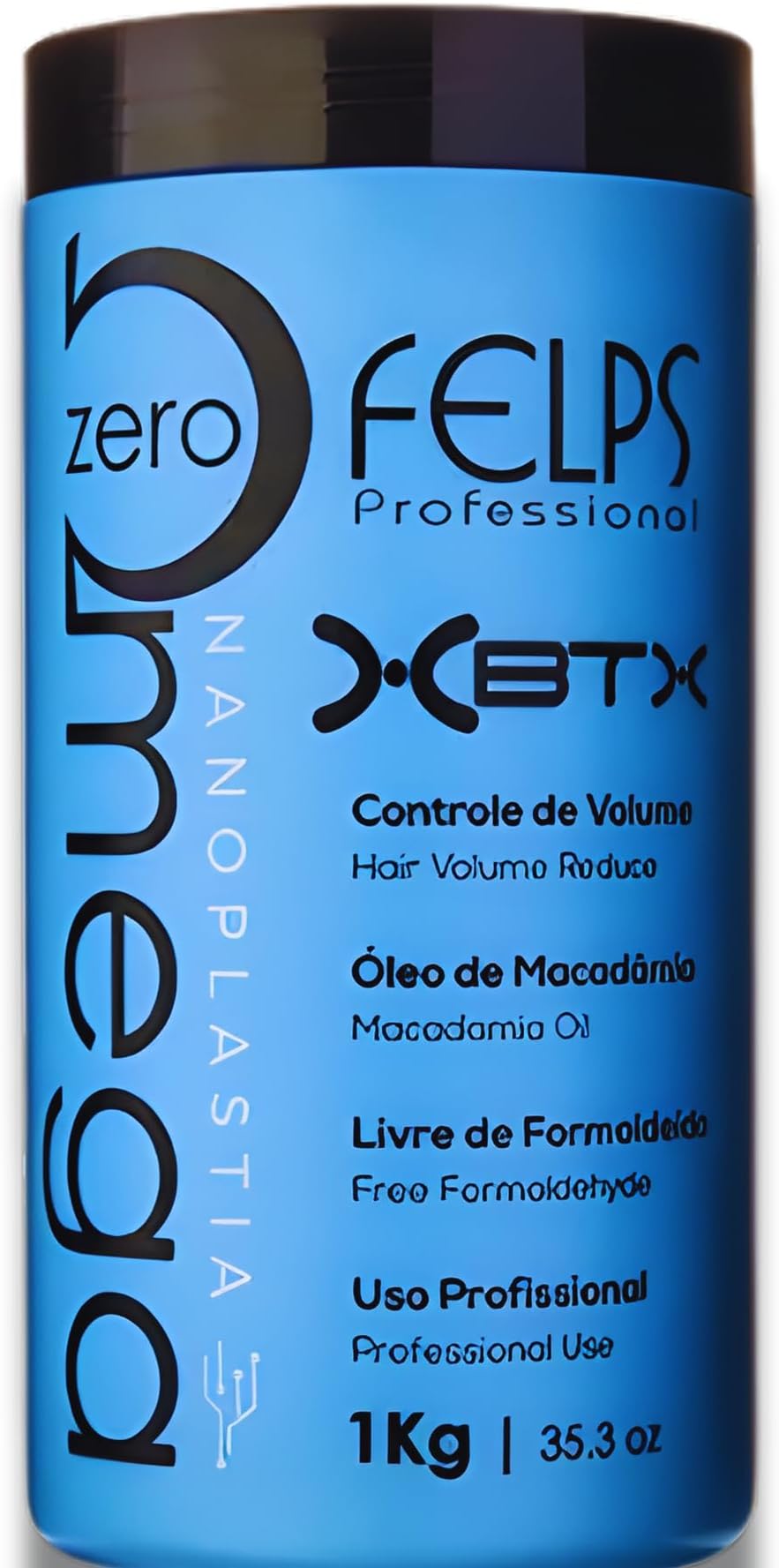 Felps XBTX Omega Zero Hair Volume Reducer, Macadamia Oil, Formaldehyde-Free 1kg / 35.3fl.oz