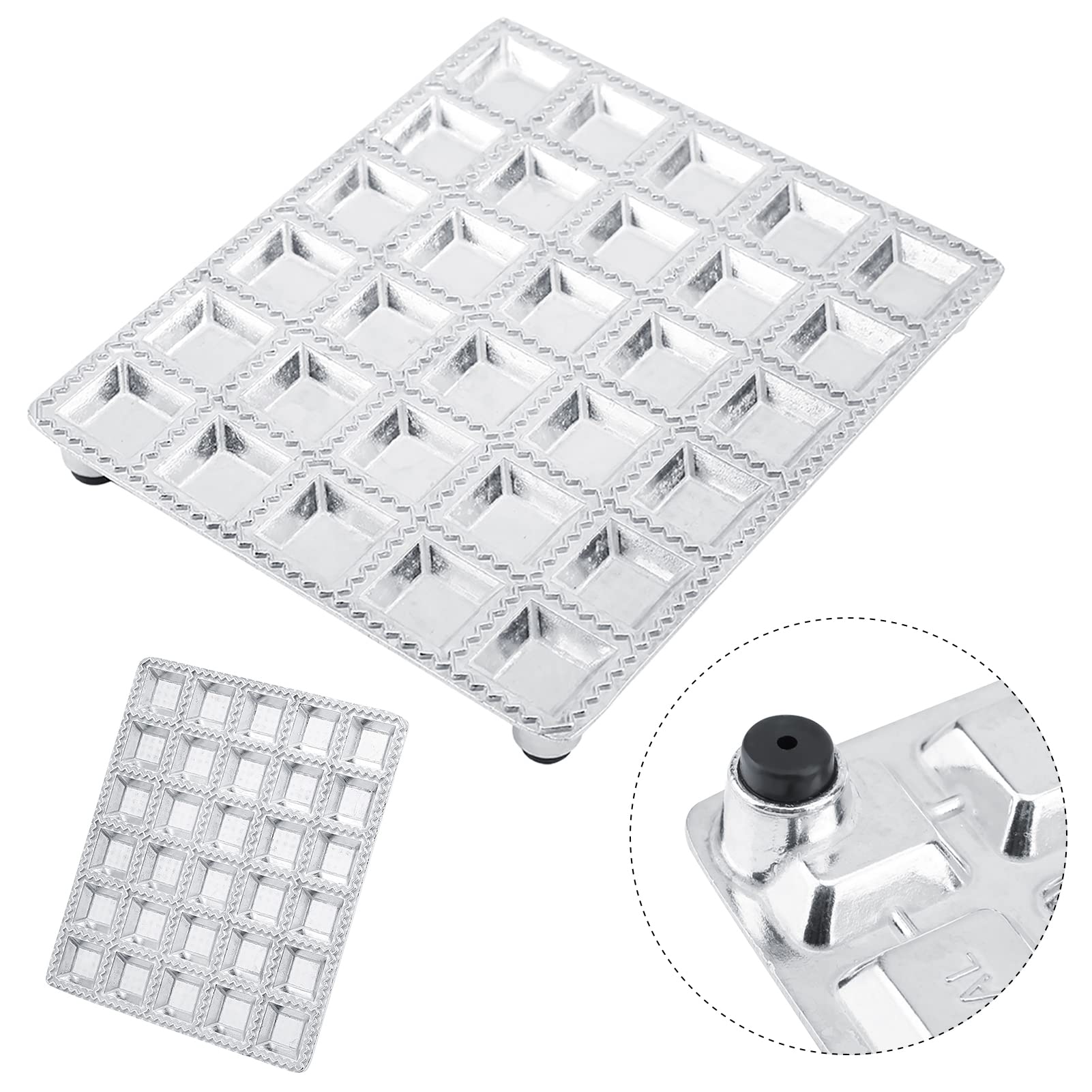 Moule à Raviolis 30 Trous - Plaque Aluminium Durable Pour Fabrication Pâtes
