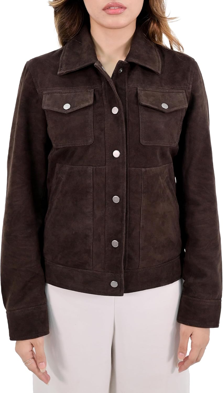 Rauly Women’s Suede Leather Motorcycle Jacket – Classic Biker Style Premium Leather Jackets for Women - Image 2