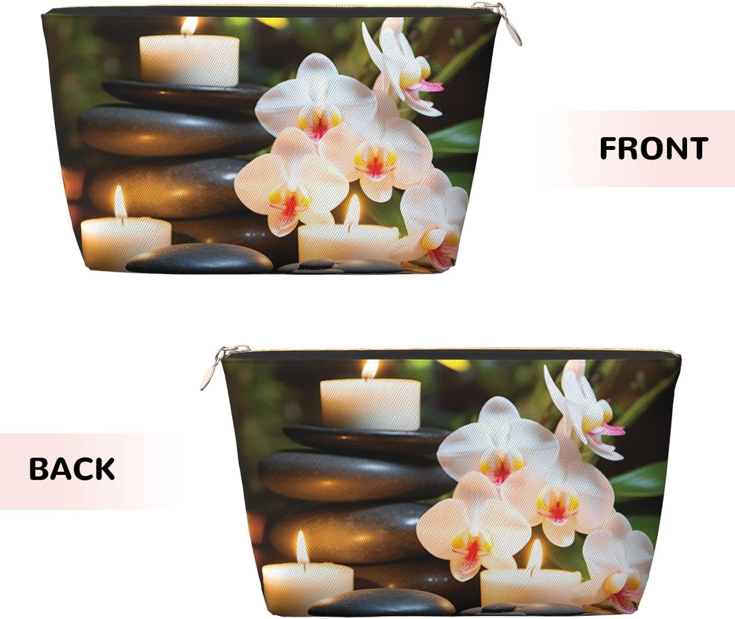 Makeup Bag for Women Relaxation with Massage Spa Travel Cosmetic Bag Large Capacity Portable Makeup Organizer Bags PU Leather Waterproof Toiletry Bag Cute Aesthetic Zipper Makeup Pouch image 2