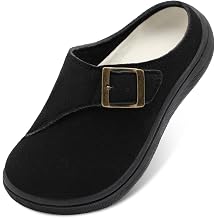 BARERUN Kids Wide Feet Suede Clogs Boys Girls Easy On/Off Slip On Mules with Adjustable Buckle Non-Slip Toddler Slippers & Sandals for All Seasons Indoor/OutdoorToddler/Little Kid