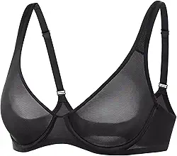 Sutiã Balconette de Malha Feminino Sexy Demi Supportive Confortável Sem Costura Sem Arame