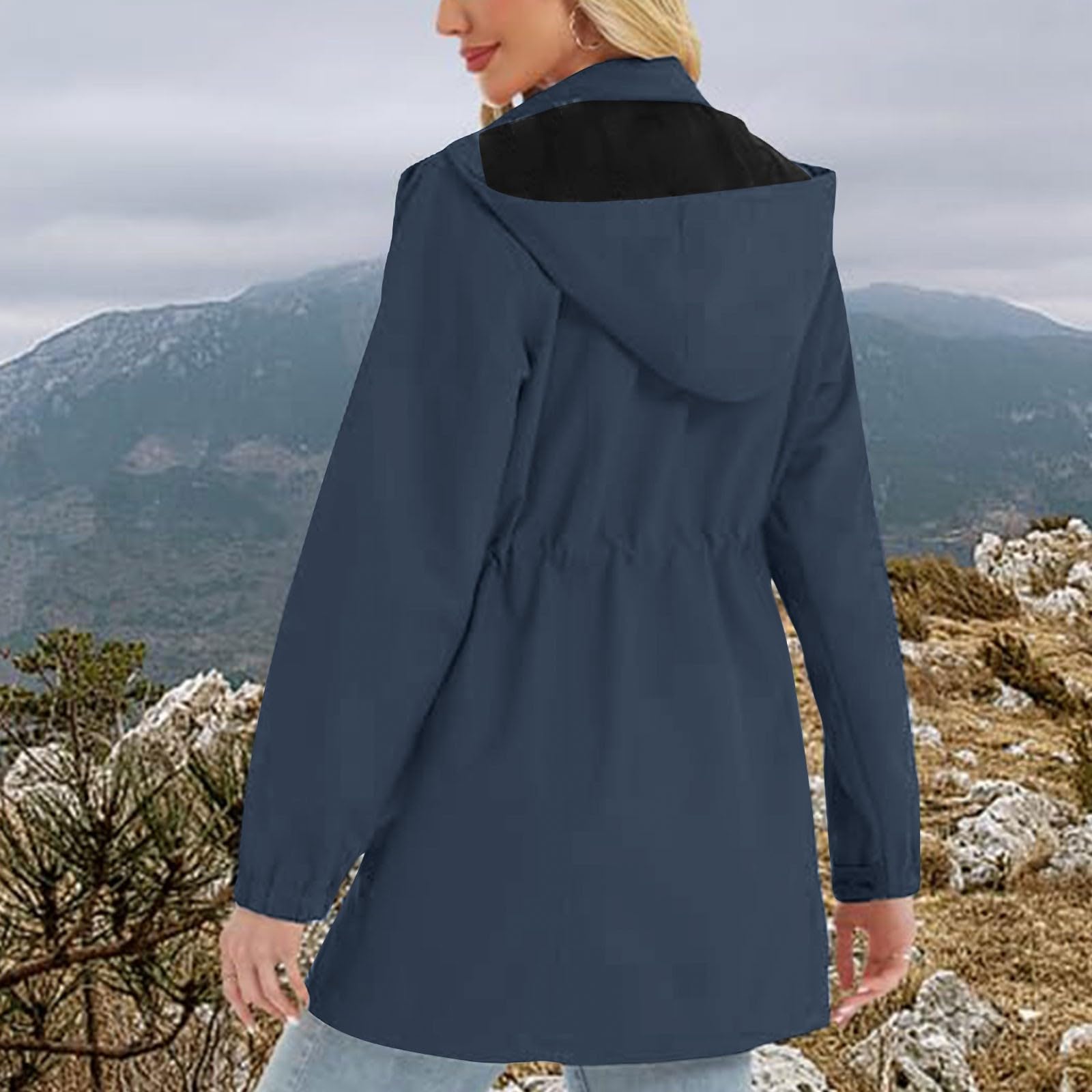 Giacca Antipioggia Traspirante Da Donna, Softshell, Impermeabile Semplice, Ripiegabile Con Cappuccio, A, Per Primavera E Di Antivento Bici Donna Running Giallo Giubbotto Canadian